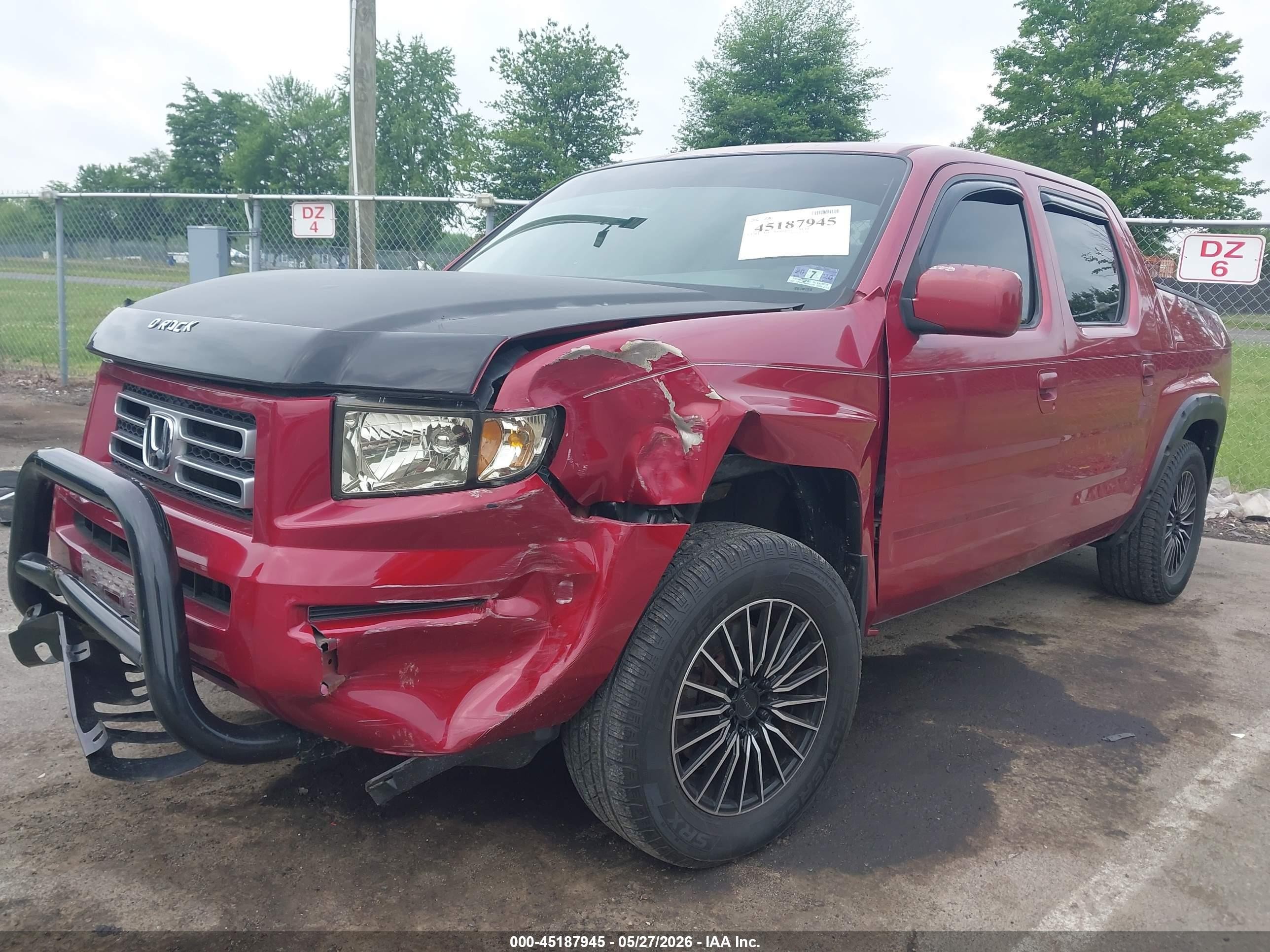 2006 Honda Ridgeline Rtl Красный vin: 2HJYK165X6H517697