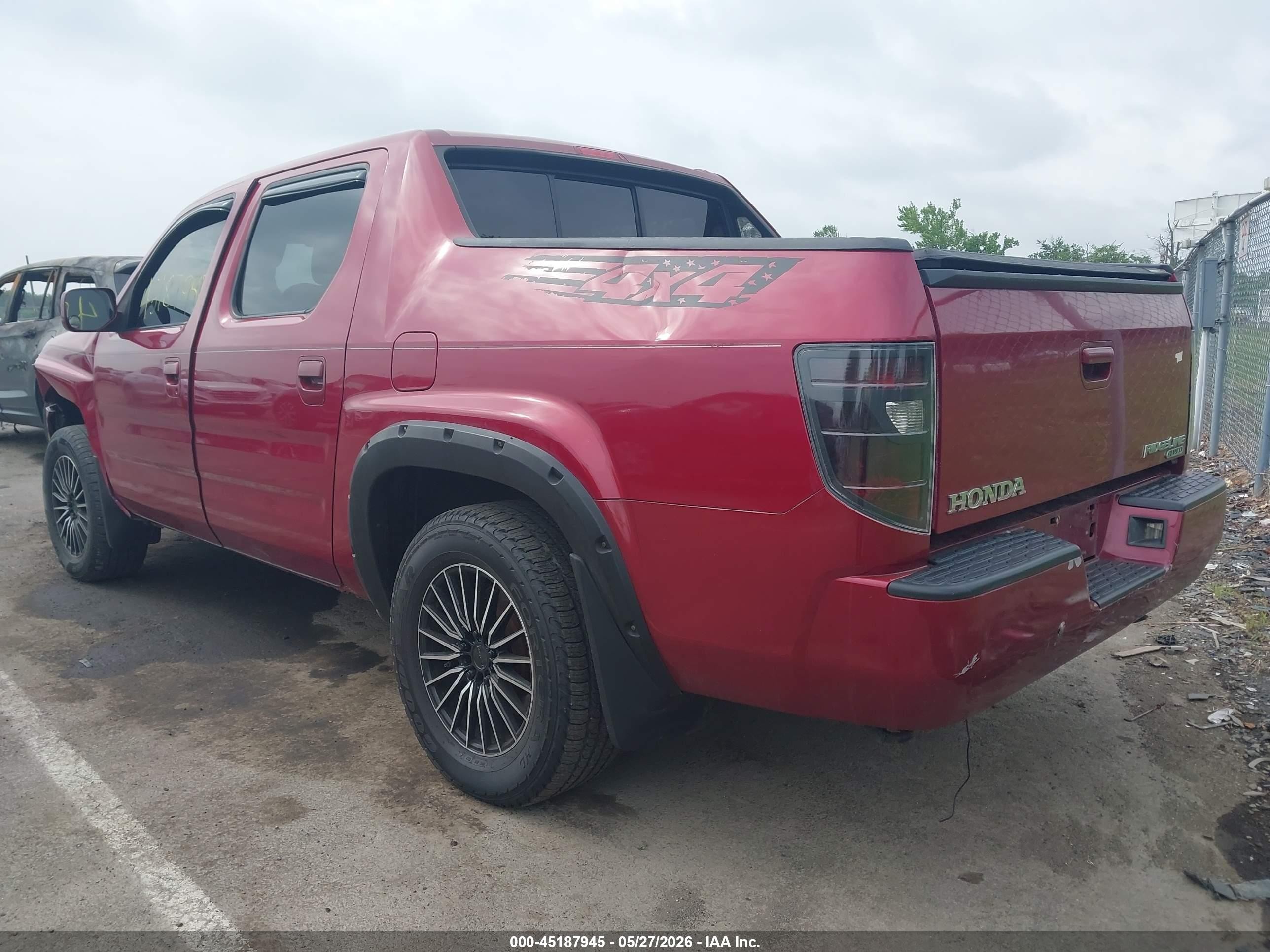 2006 Honda Ridgeline Rtl Красный vin: 2HJYK165X6H517697