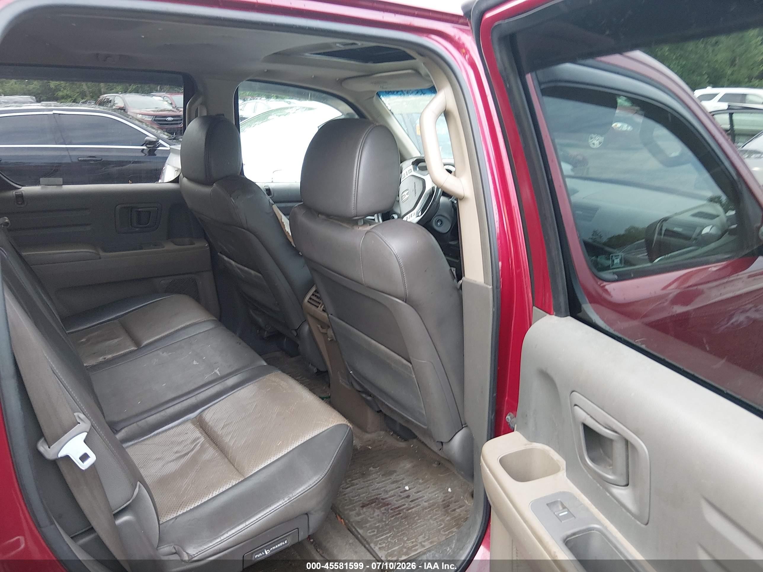 2006 Honda Ridgeline Rtl Красный vin: 2HJYK165X6H528540