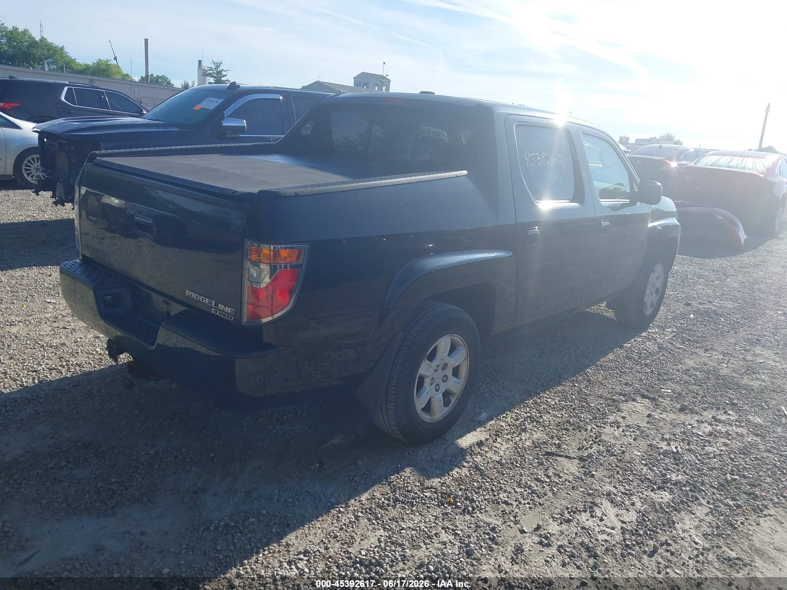 2006 Honda Ridgeline Rtl Black vin: 2HJYK165X6H566463