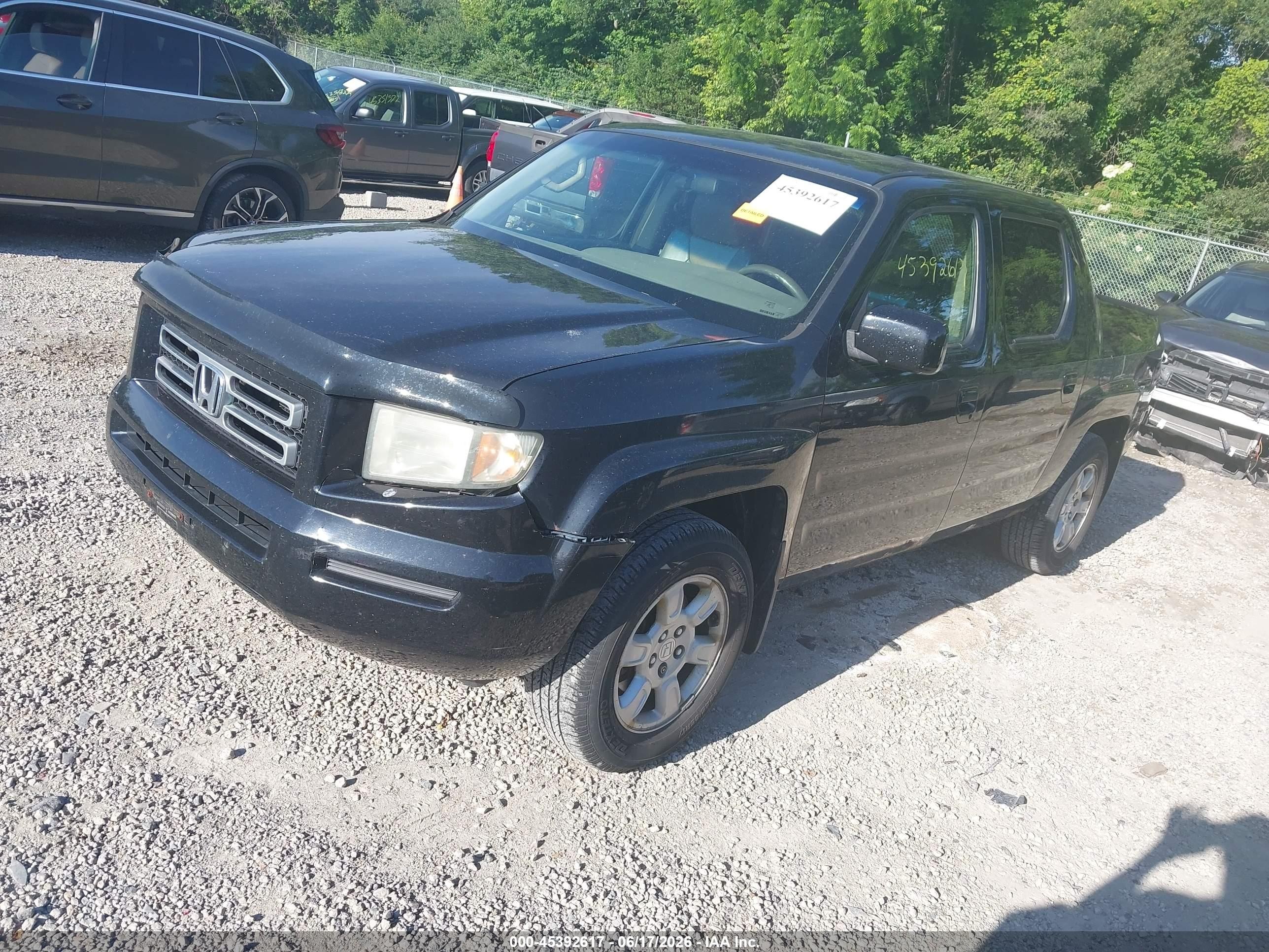 2006 Honda Ridgeline Rtl Black vin: 2HJYK165X6H566463