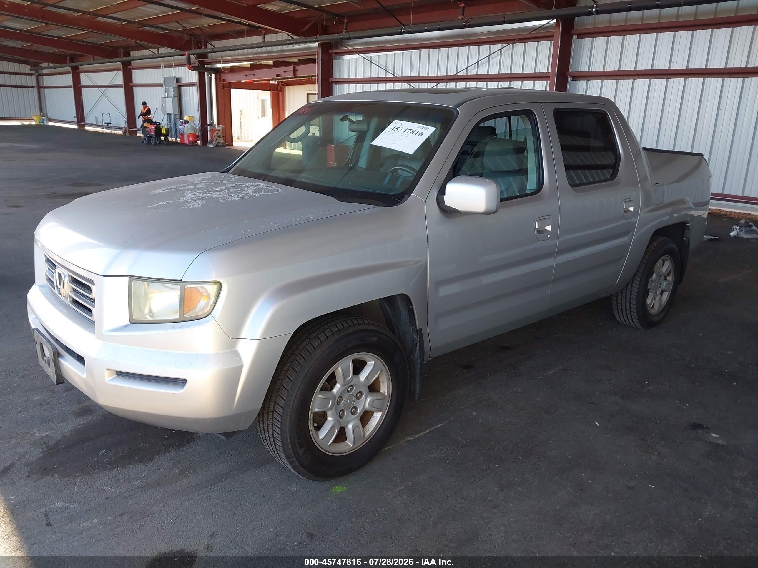 2006 Honda Ridgeline Rtl Silver vin: 2HJYK165X6H570609