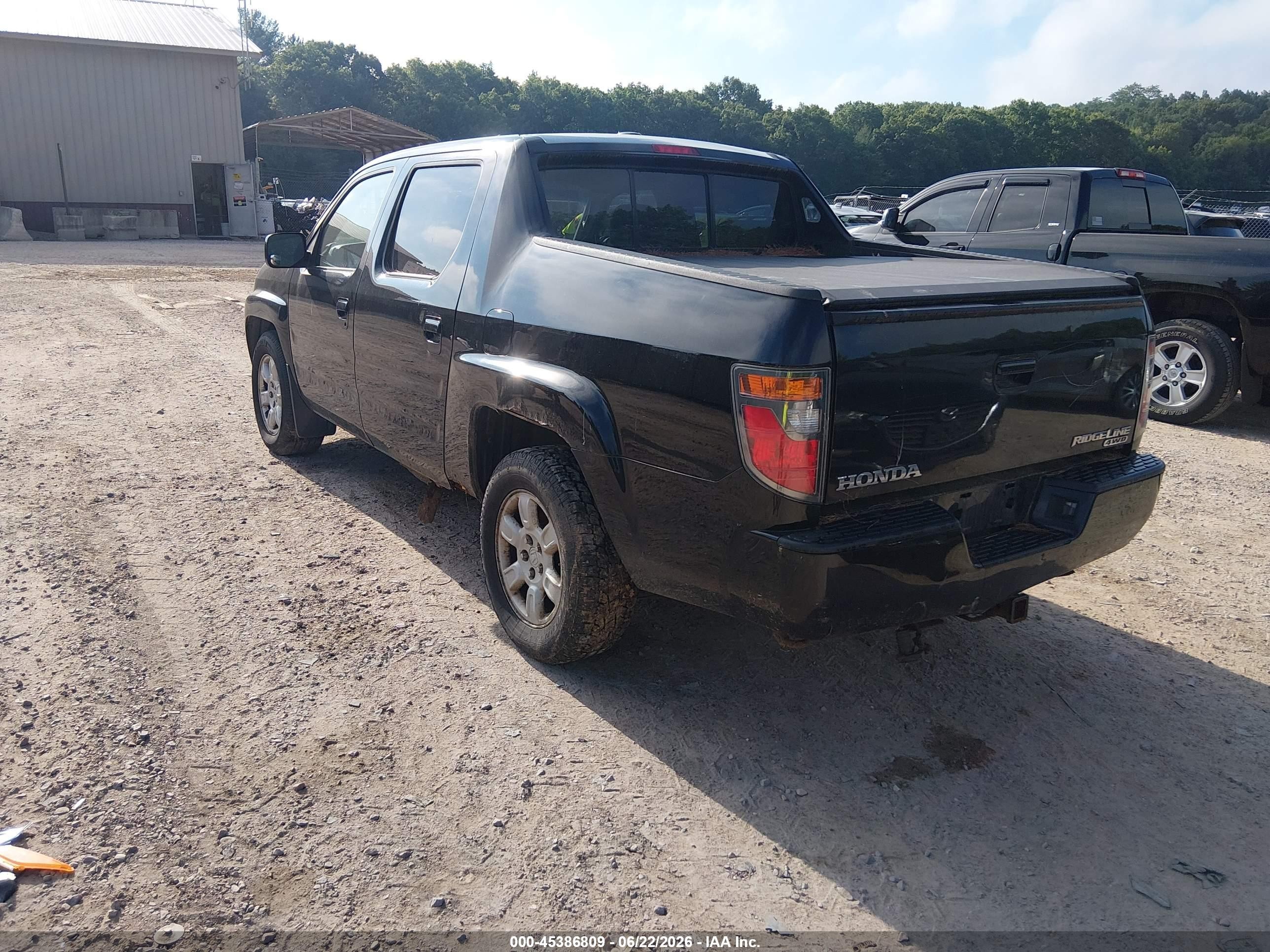 2007 Honda Ridgeline Rtl Black vin: 2HJYK165X7H509696