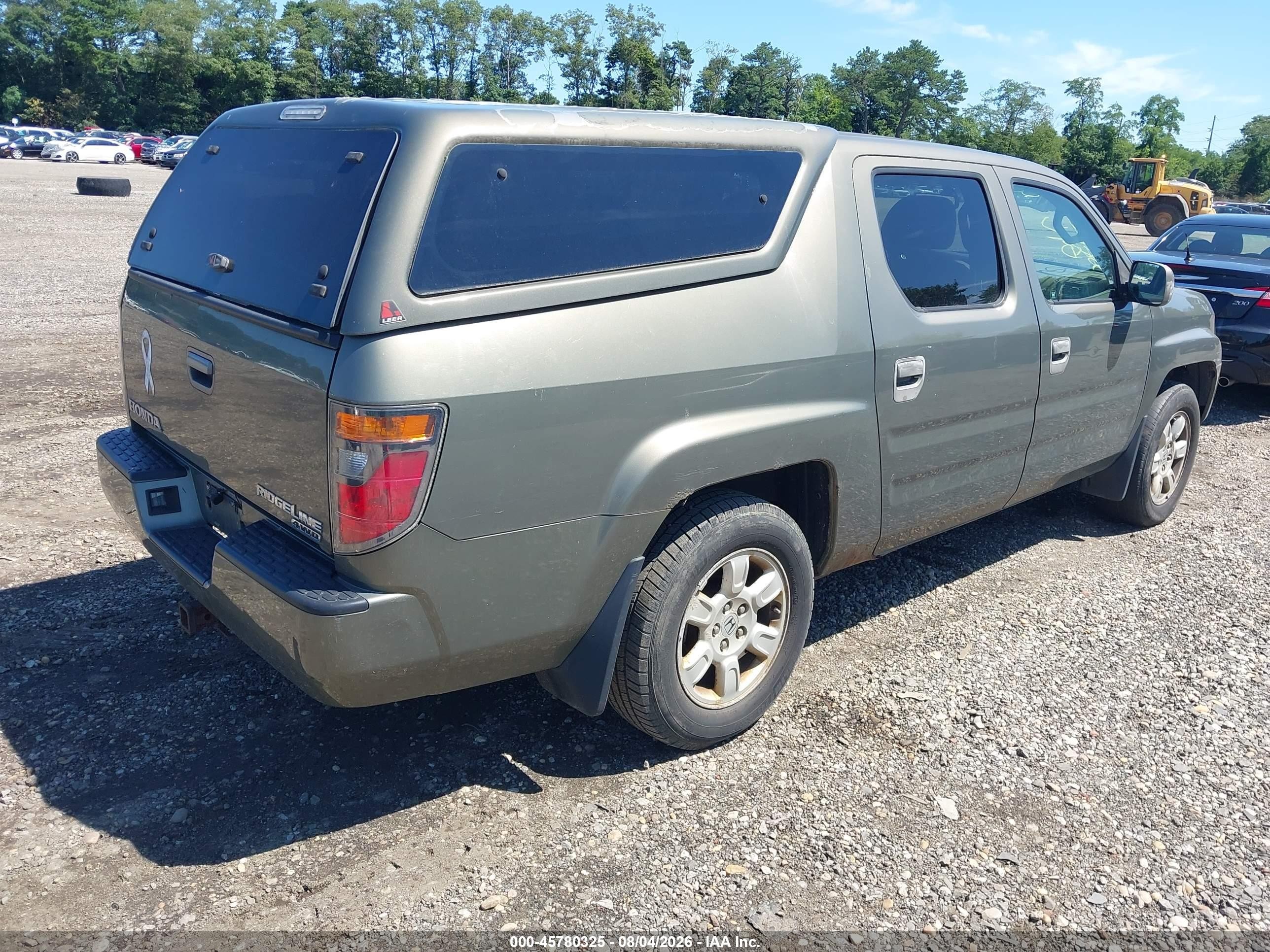 2007 Honda Ridgeline Rtl Green vin: 2HJYK165X7H520164