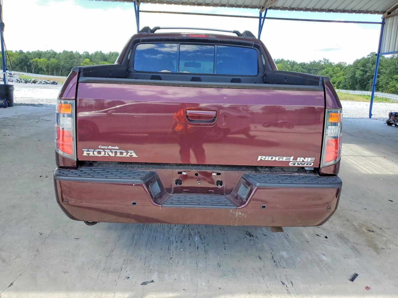 2007 Honda Ridgeline Rtl Burgundy vin: 2HJYK165X7H544965
