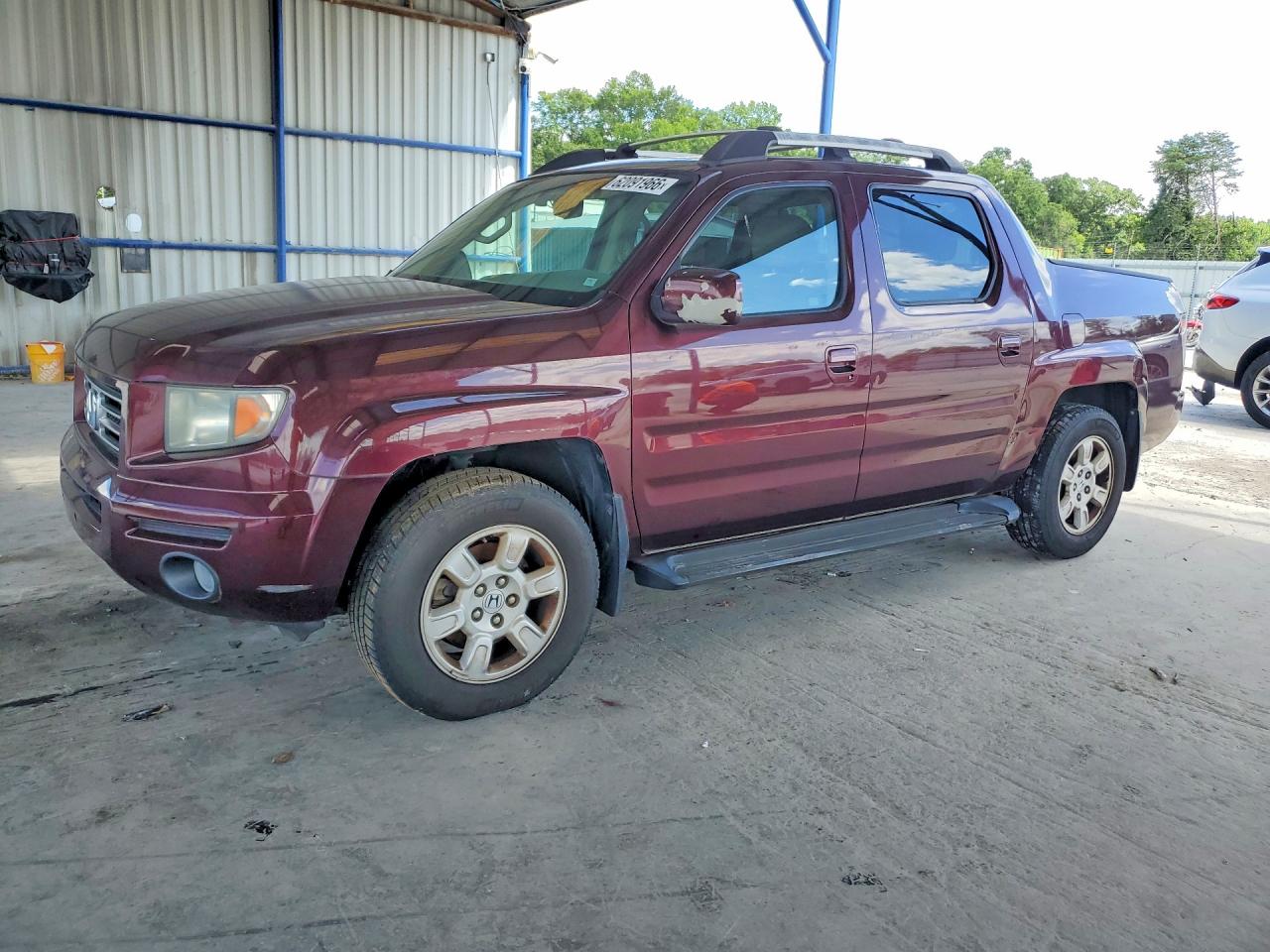 2007 Honda Ridgeline Rtl Burgundy vin: 2HJYK165X7H544965