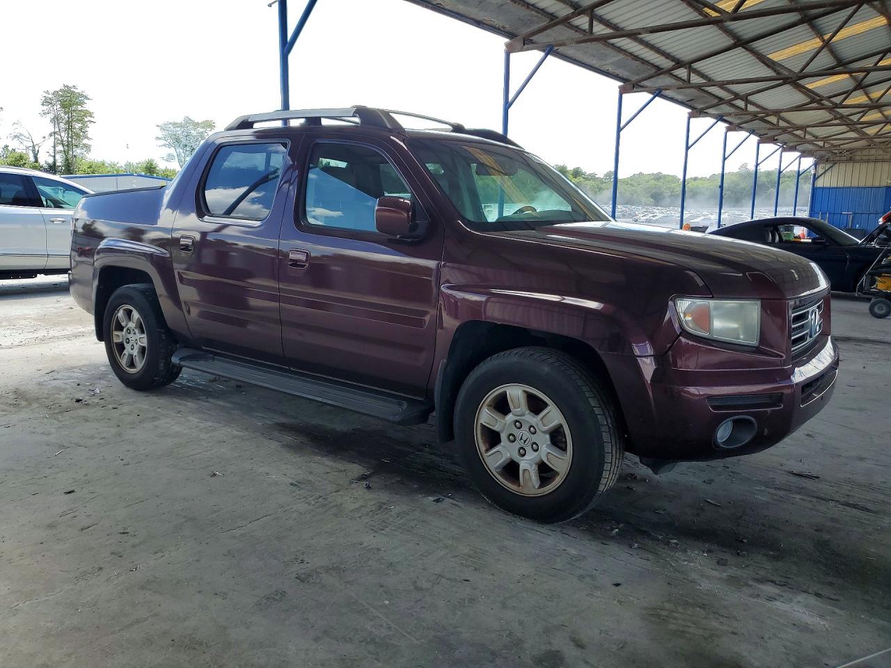 2007 Honda Ridgeline Rtl Burgundy vin: 2HJYK165X7H544965
