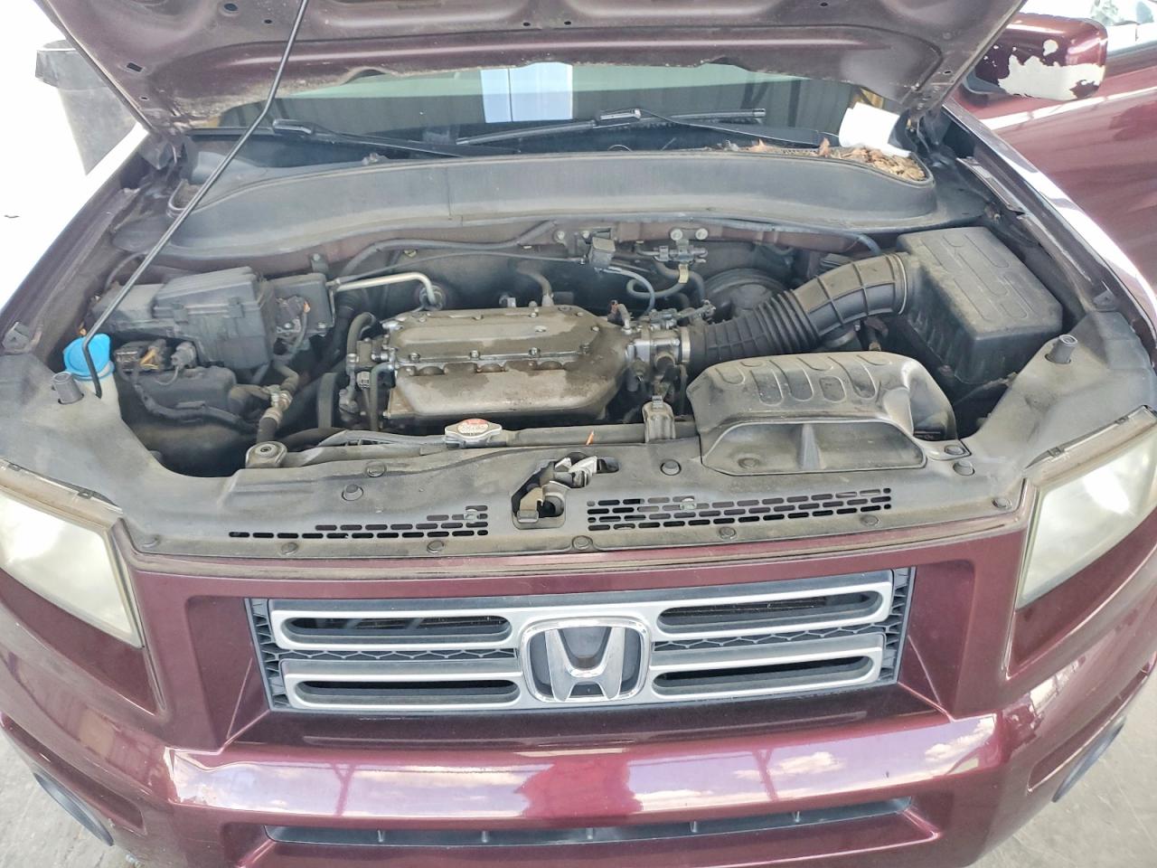 2007 Honda Ridgeline Rtl Burgundy vin: 2HJYK165X7H544965
