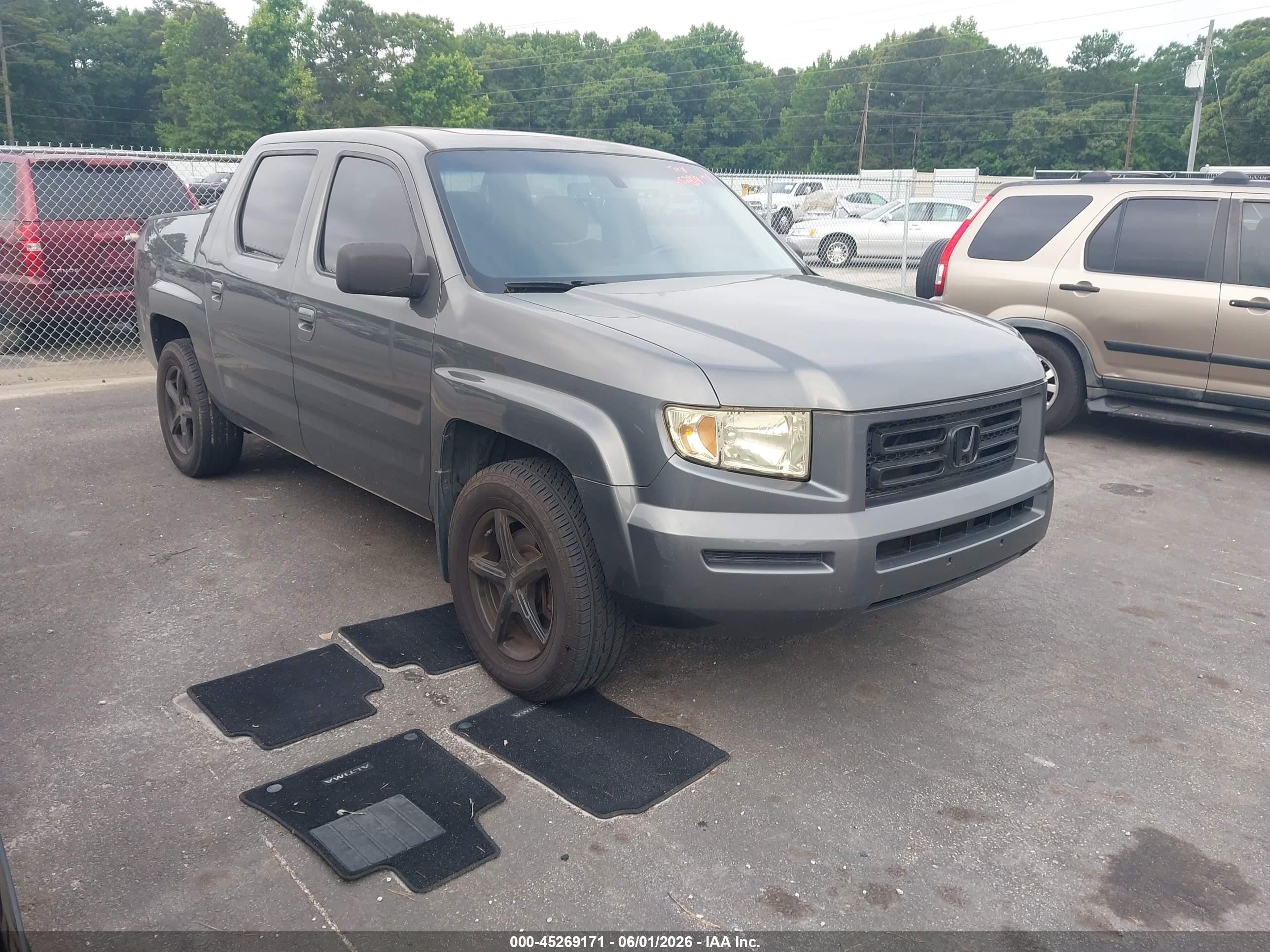 2007 Honda Ridgeline Rtl Gray vin: 2HJYK165X7H551074