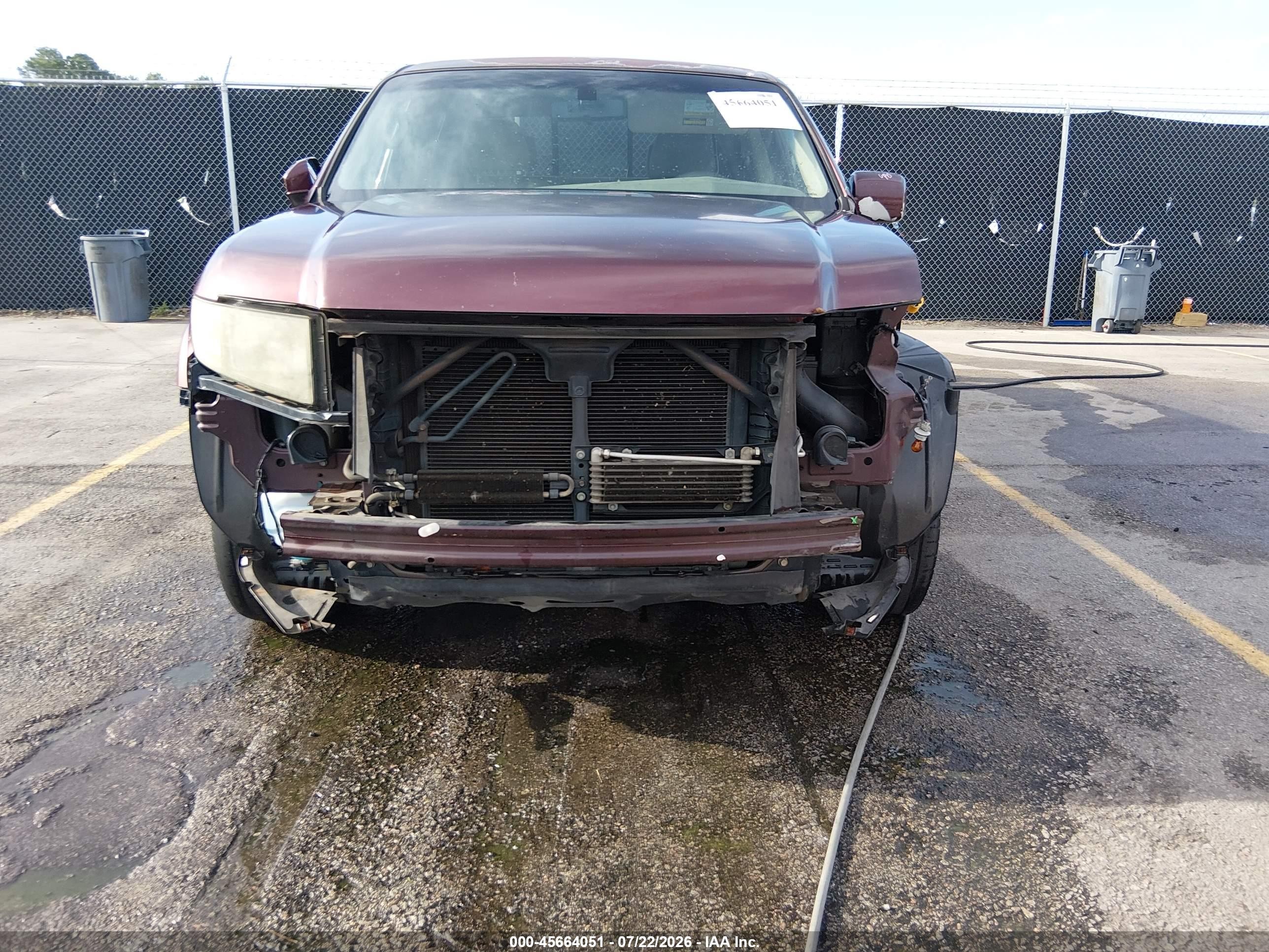 2008 Honda Ridgeline Rtl Burgundy vin: 2HJYK165X8H537323
