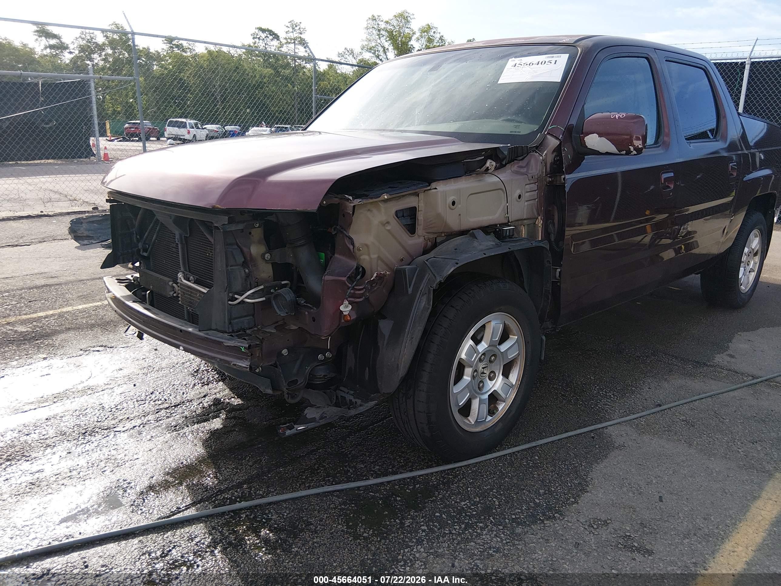 2008 Honda Ridgeline Rtl Burgundy vin: 2HJYK165X8H537323
