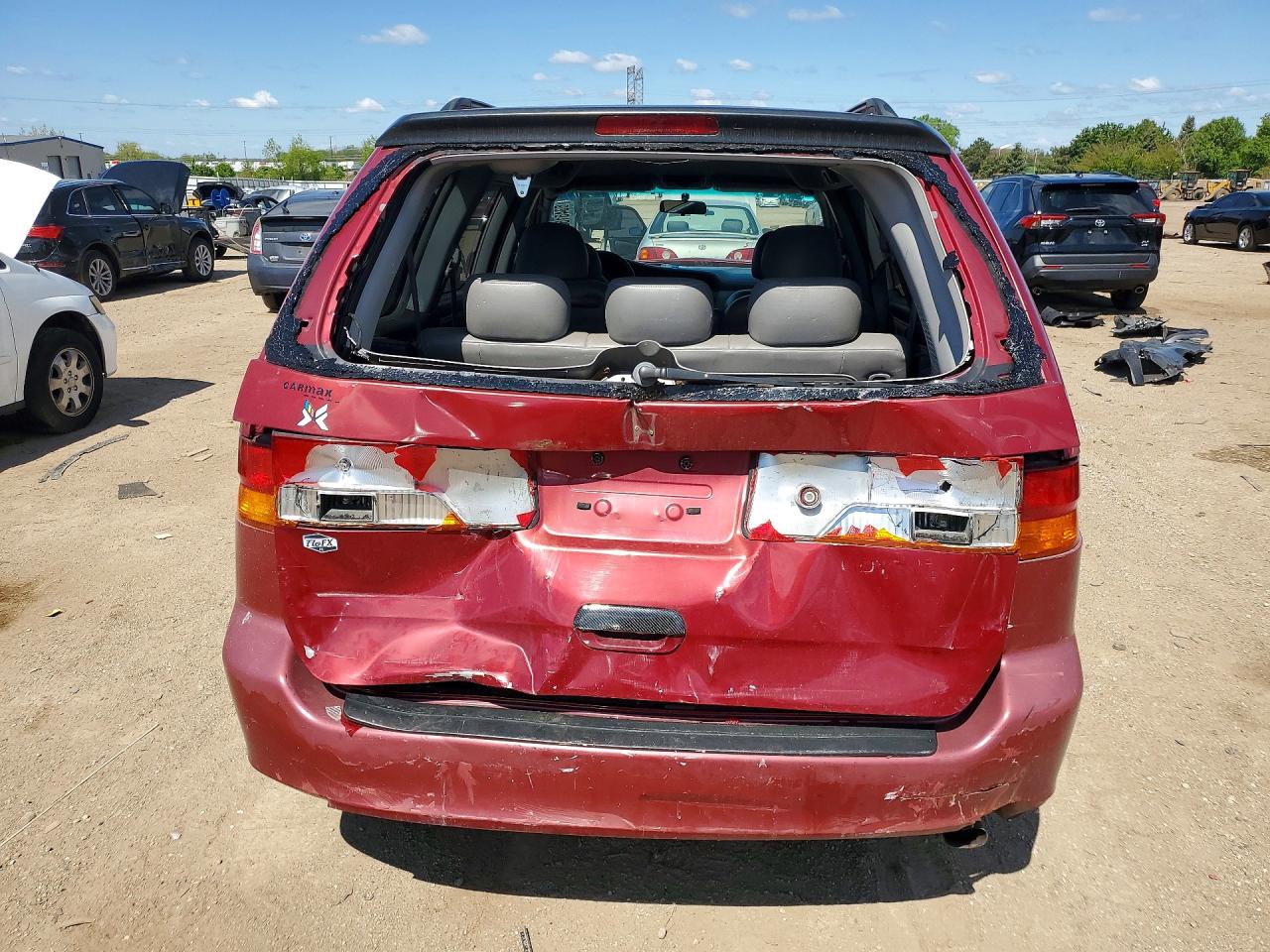 2002 Honda Odyssey Exl Red vin: 2HKRL18002H565797