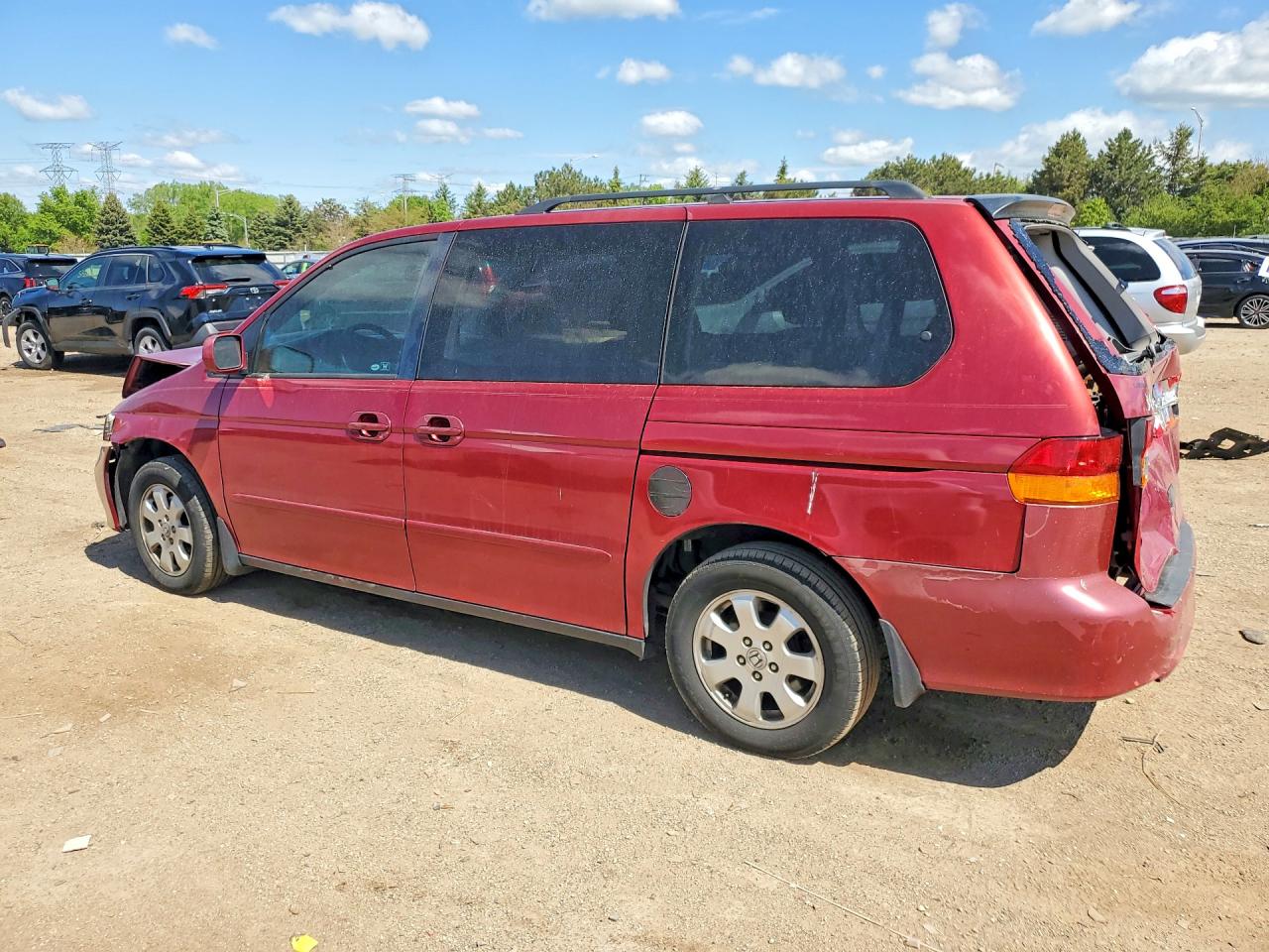 2002 Honda Odyssey Exl Red vin: 2HKRL18002H565797