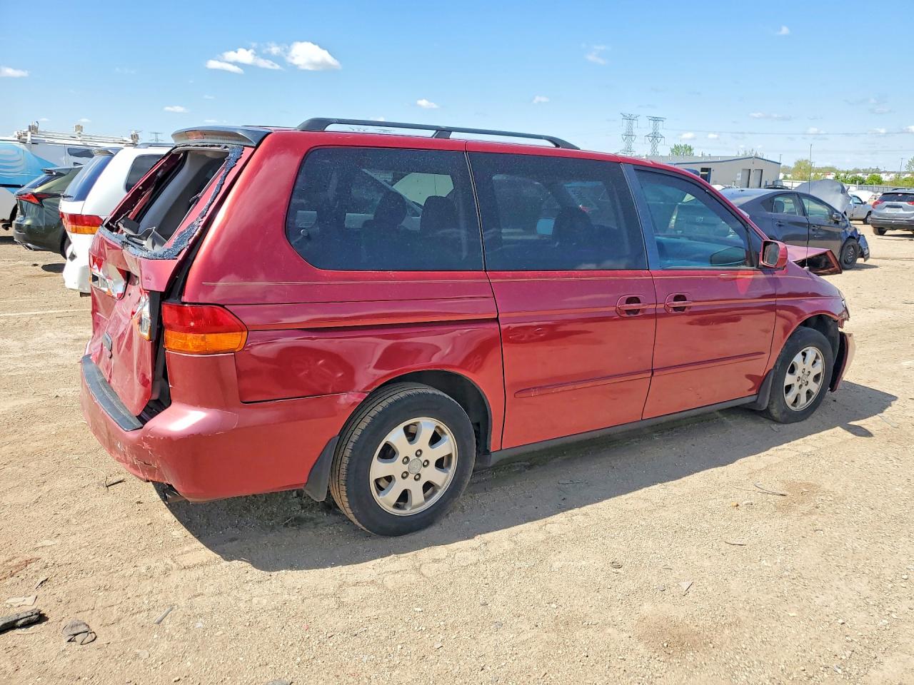 2002 Honda Odyssey Exl Red vin: 2HKRL18002H565797