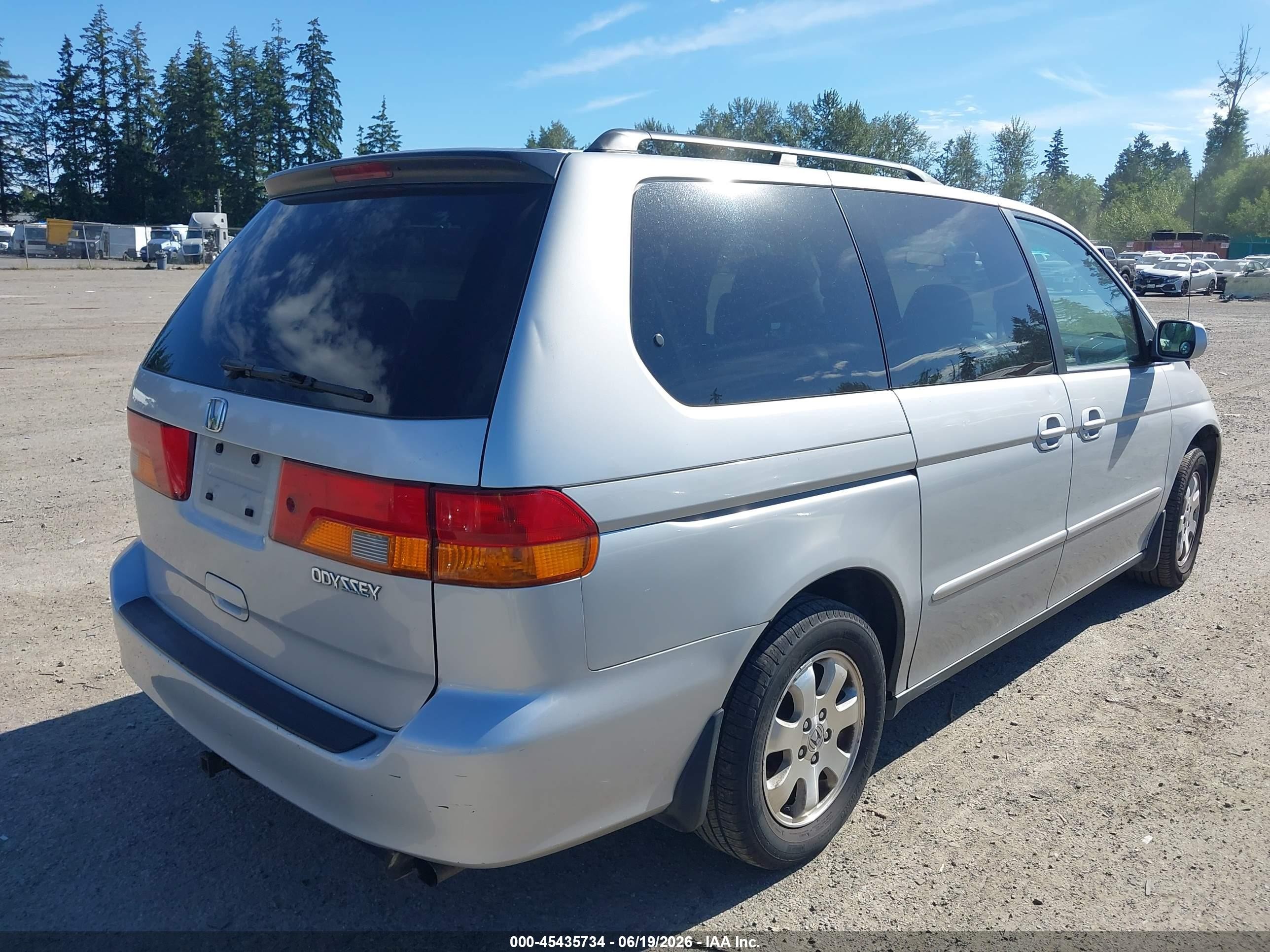 2002 Honda Odyssey Ex-l Gray vin: 2HKRL18032H506064