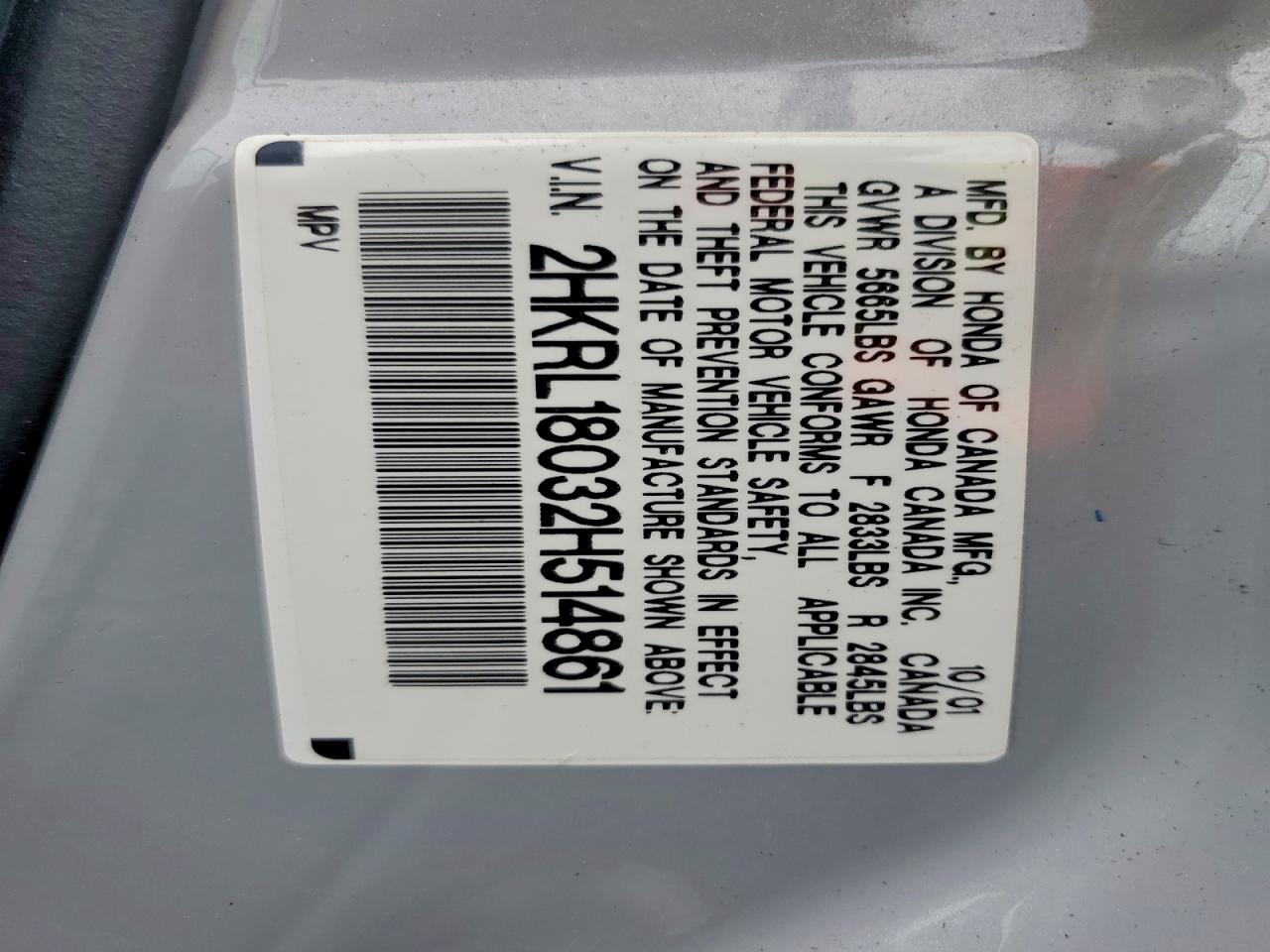 2002 Honda Odyssey Exl Silver vin: 2HKRL18032H514861
