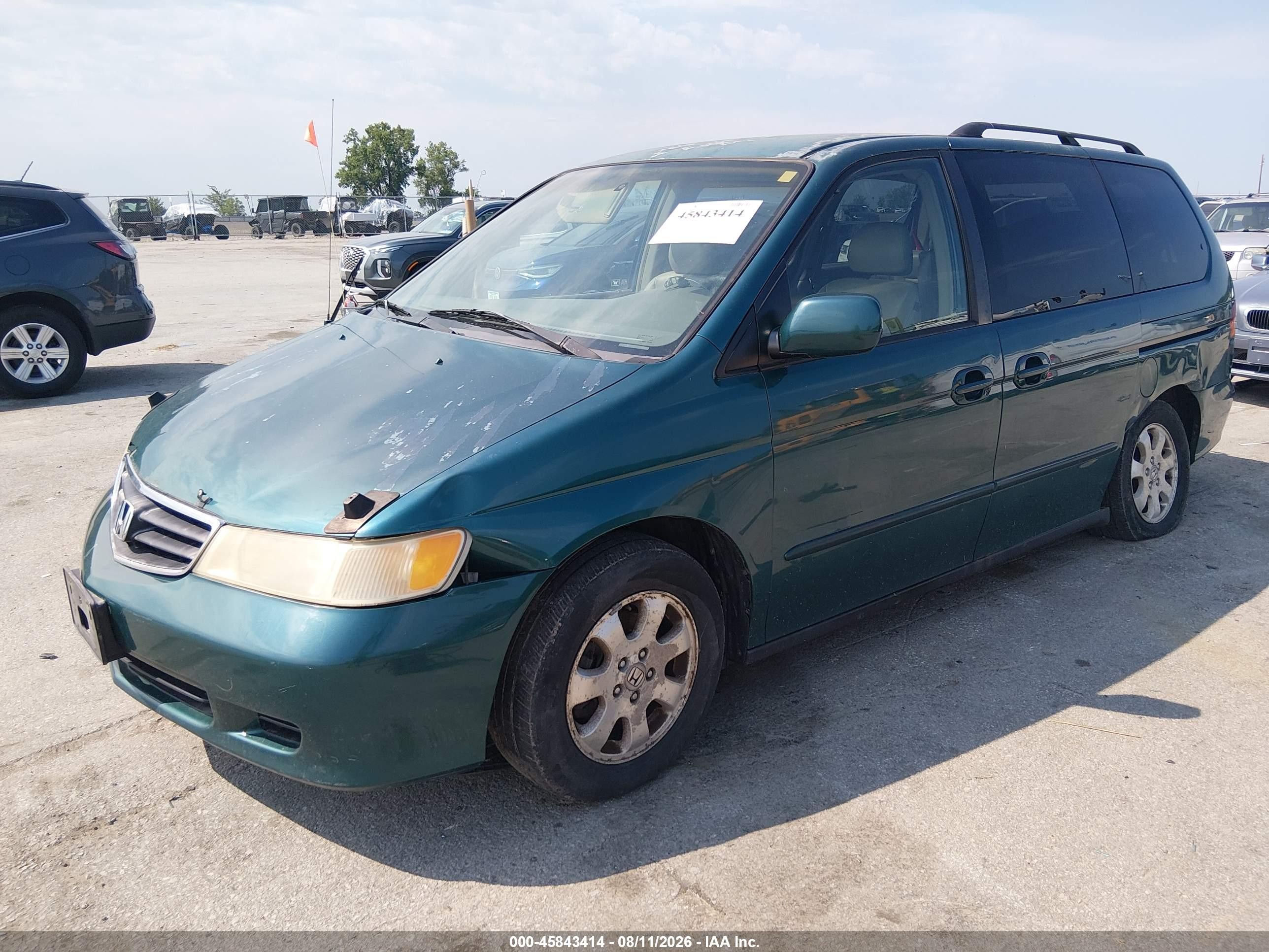 2003 Honda Odyssey Ex-l Green vin: 2HKRL18043H504552