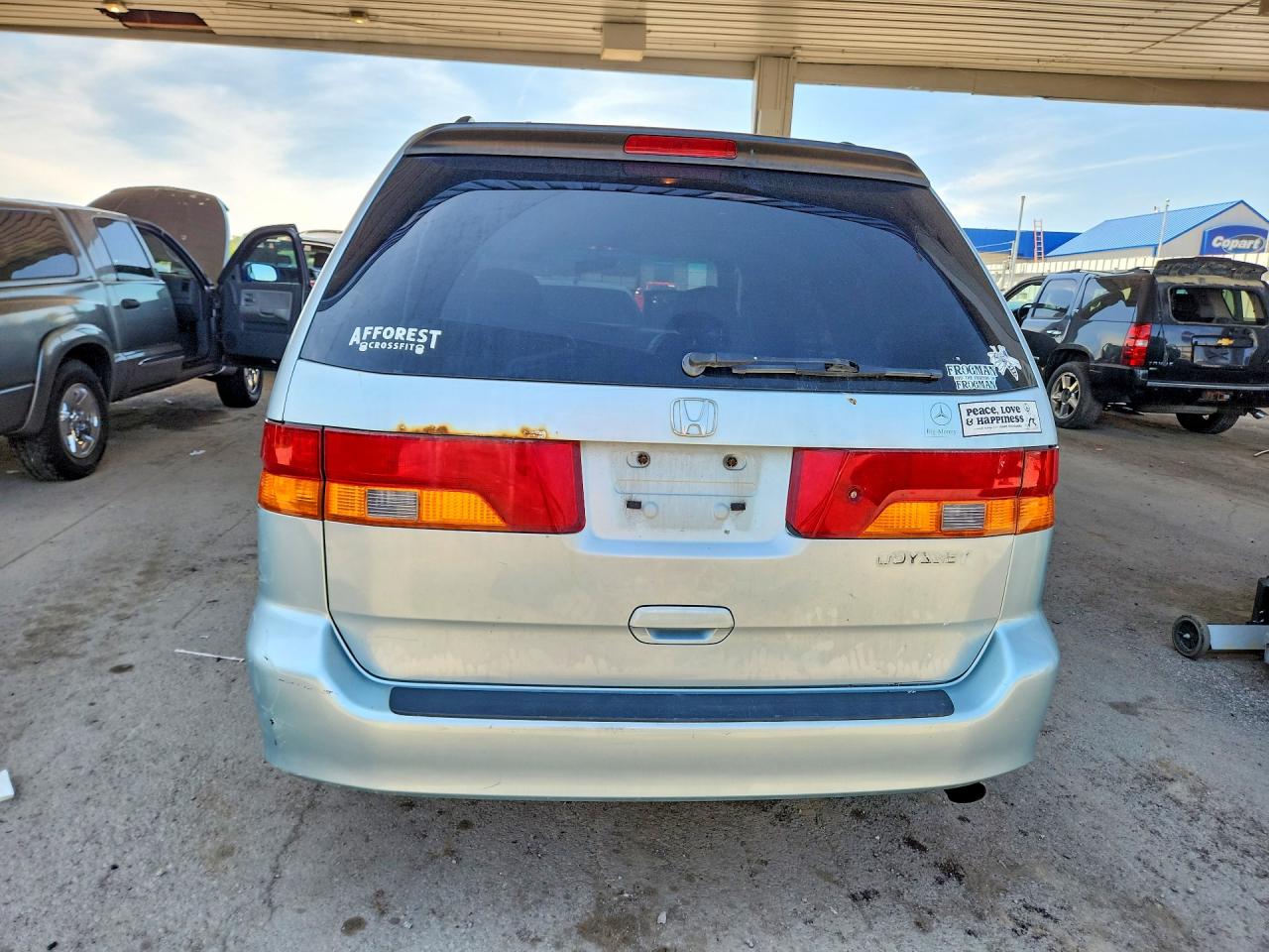 2002 Honda Odyssey Exl Turquoise vin: 2HKRL18072H582063