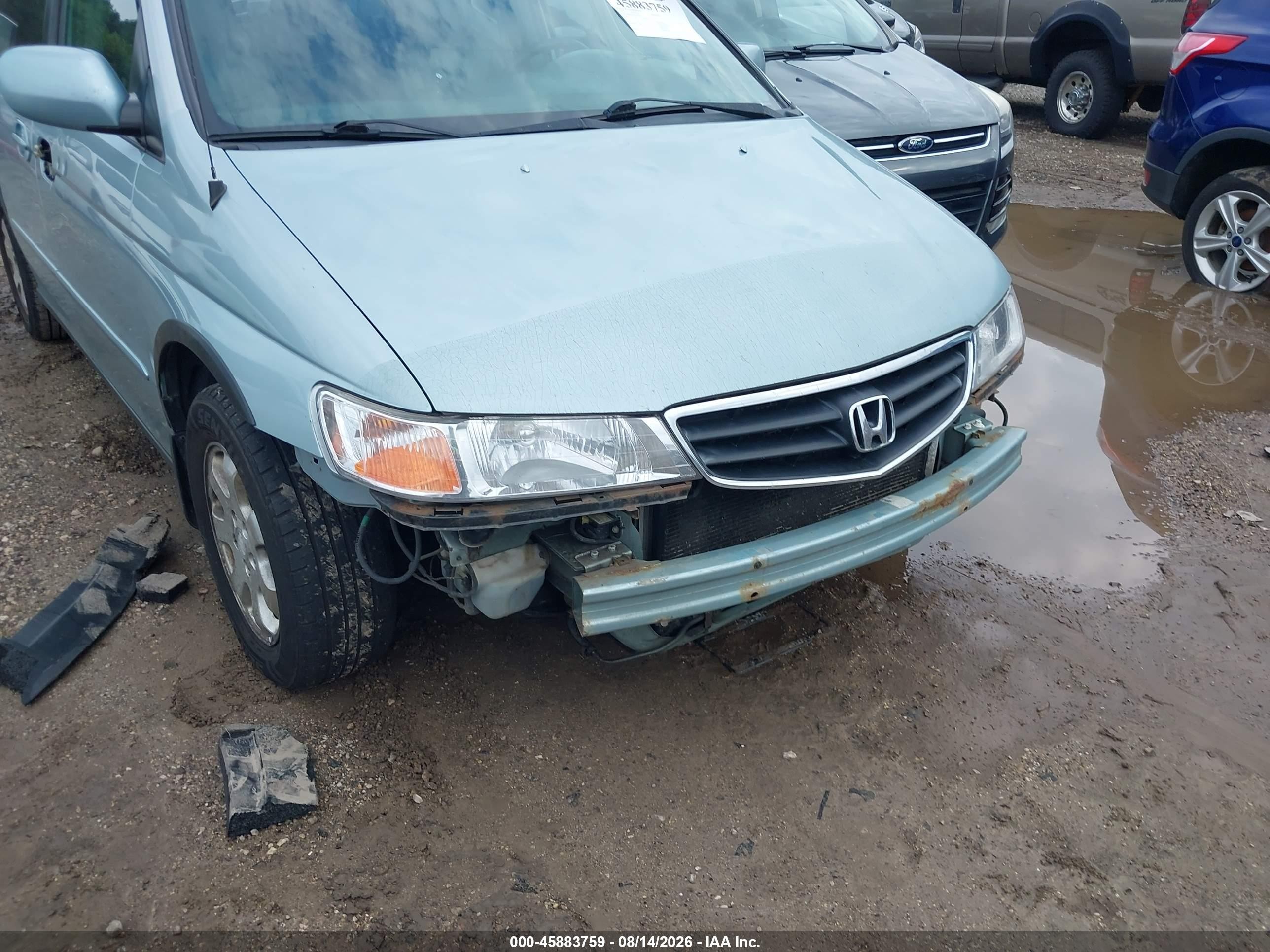 2002 Honda Odyssey Ex-l Light Blue vin: 2HKRL180X2H588472