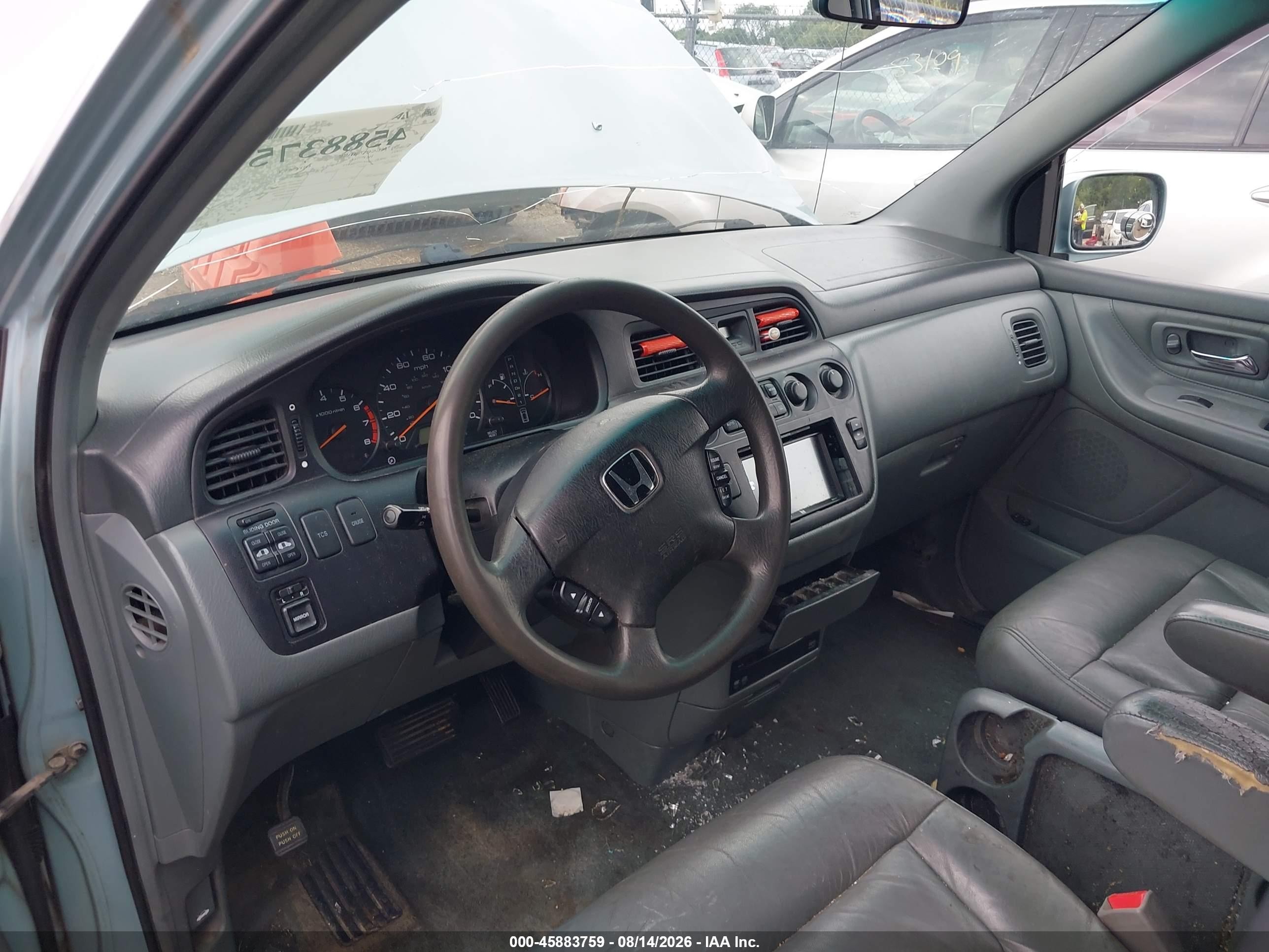 2002 Honda Odyssey Ex-l Light Blue vin: 2HKRL180X2H588472