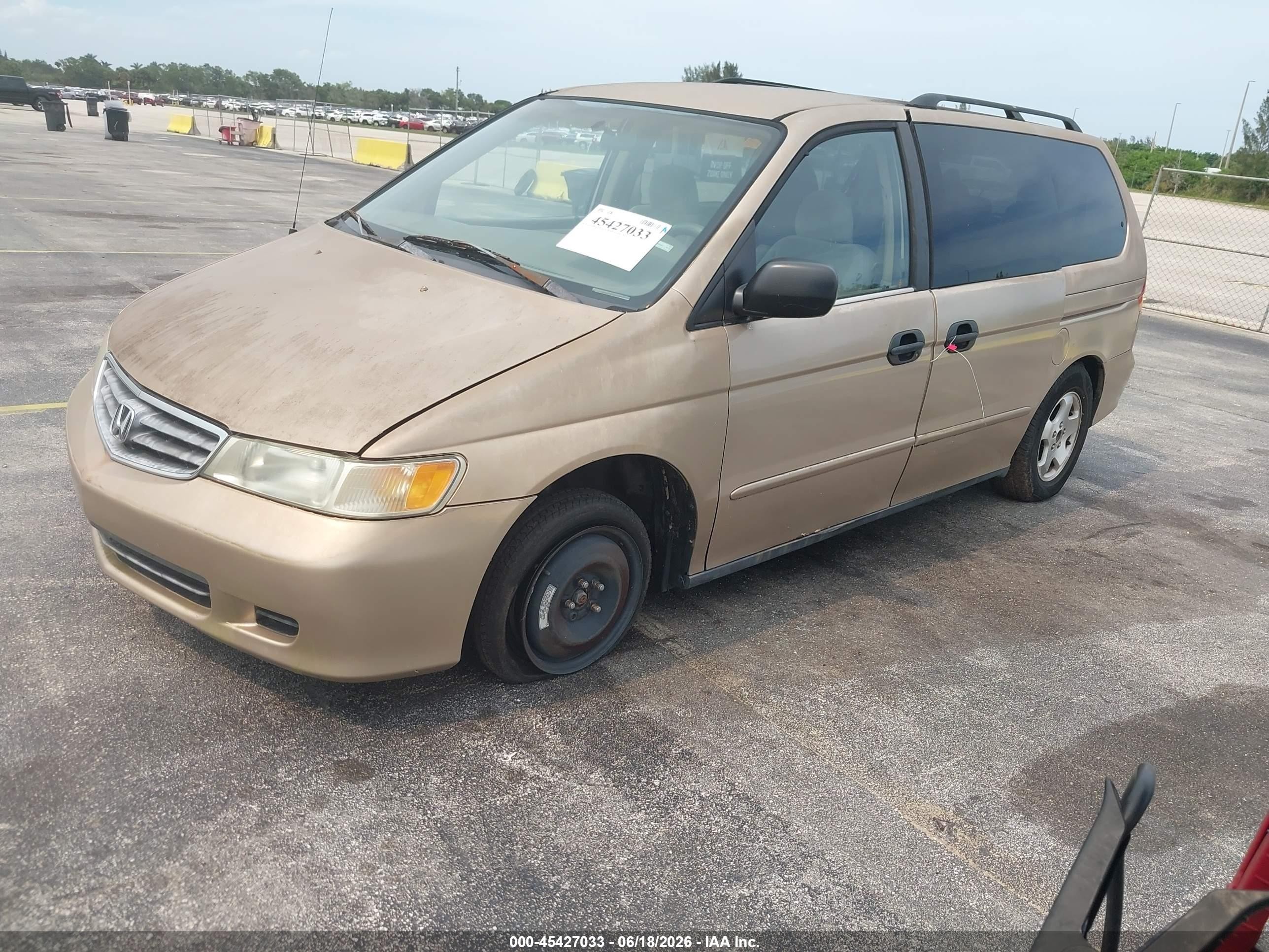 2002 Honda Odyssey Lx Gold vin: 2HKRL18502H526686