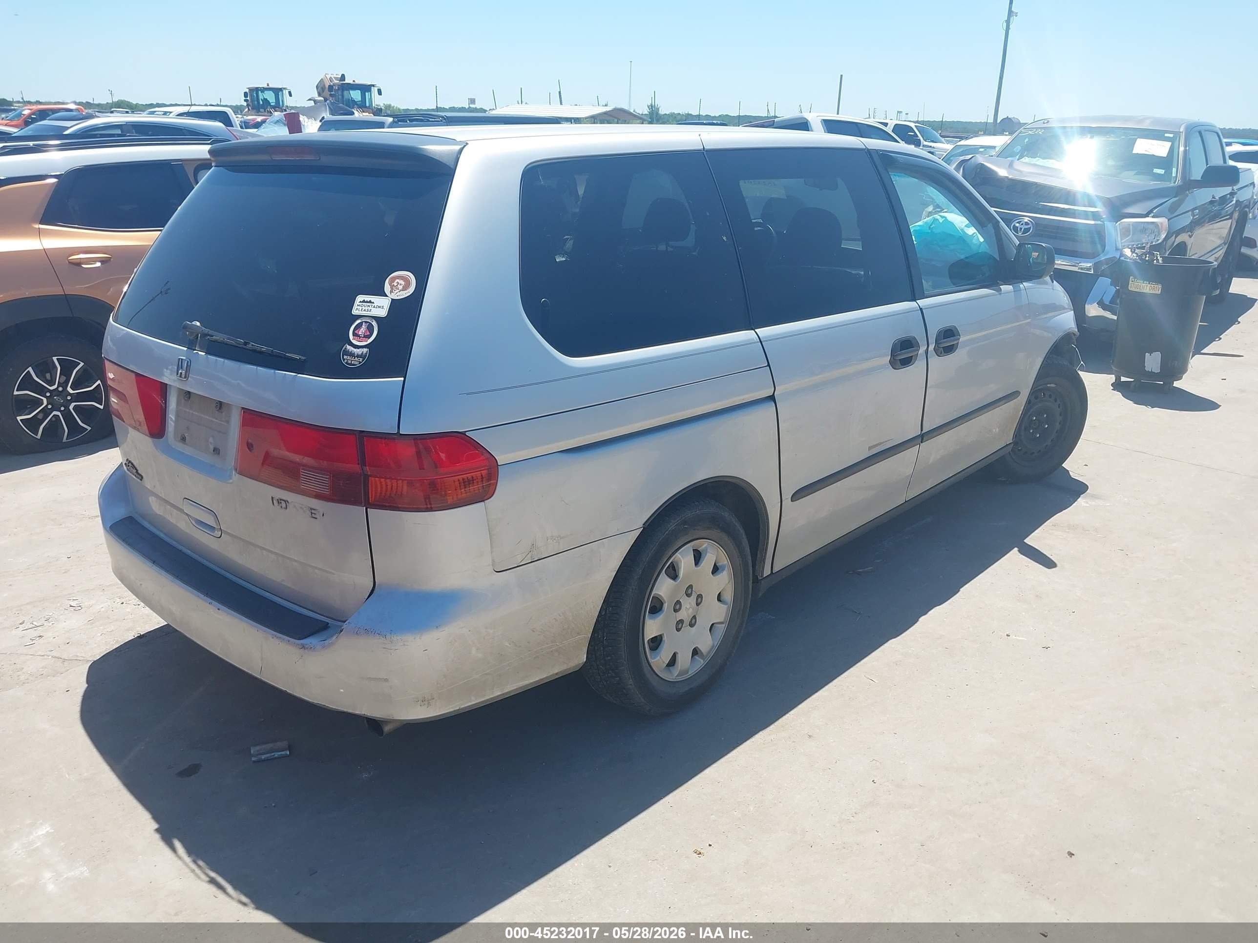 2001 Honda Odyssey Lx Silver vin: 2HKRL18531H620172