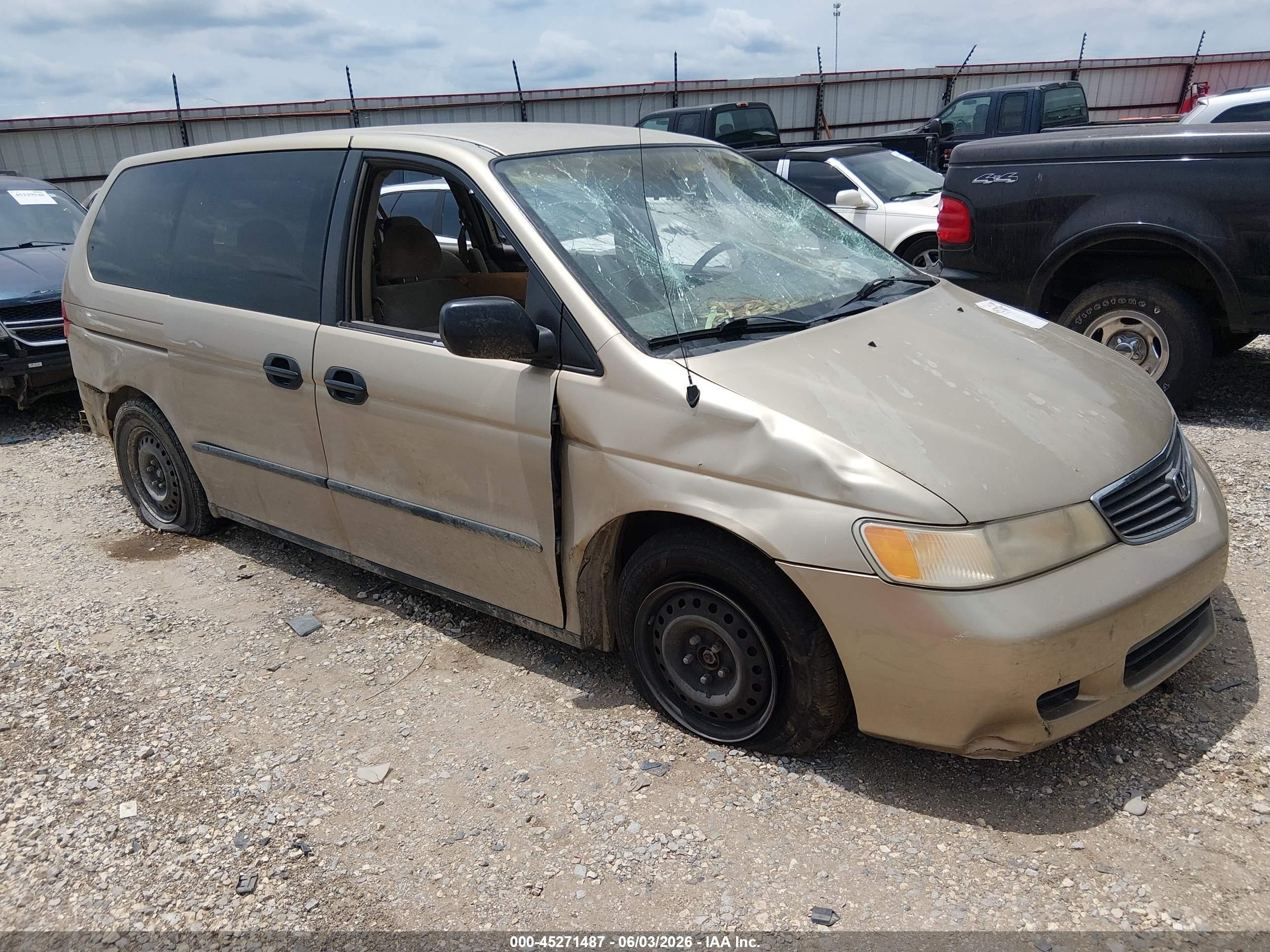2000 Honda Odyssey Lx Золотой vin: 2HKRL1854YH588200