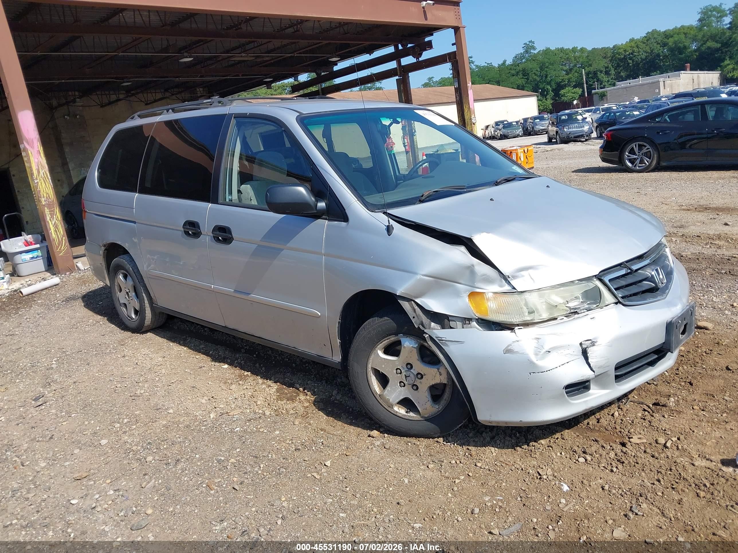 2002 Honda Odyssey Lx Gray vin: 2HKRL18552H580999