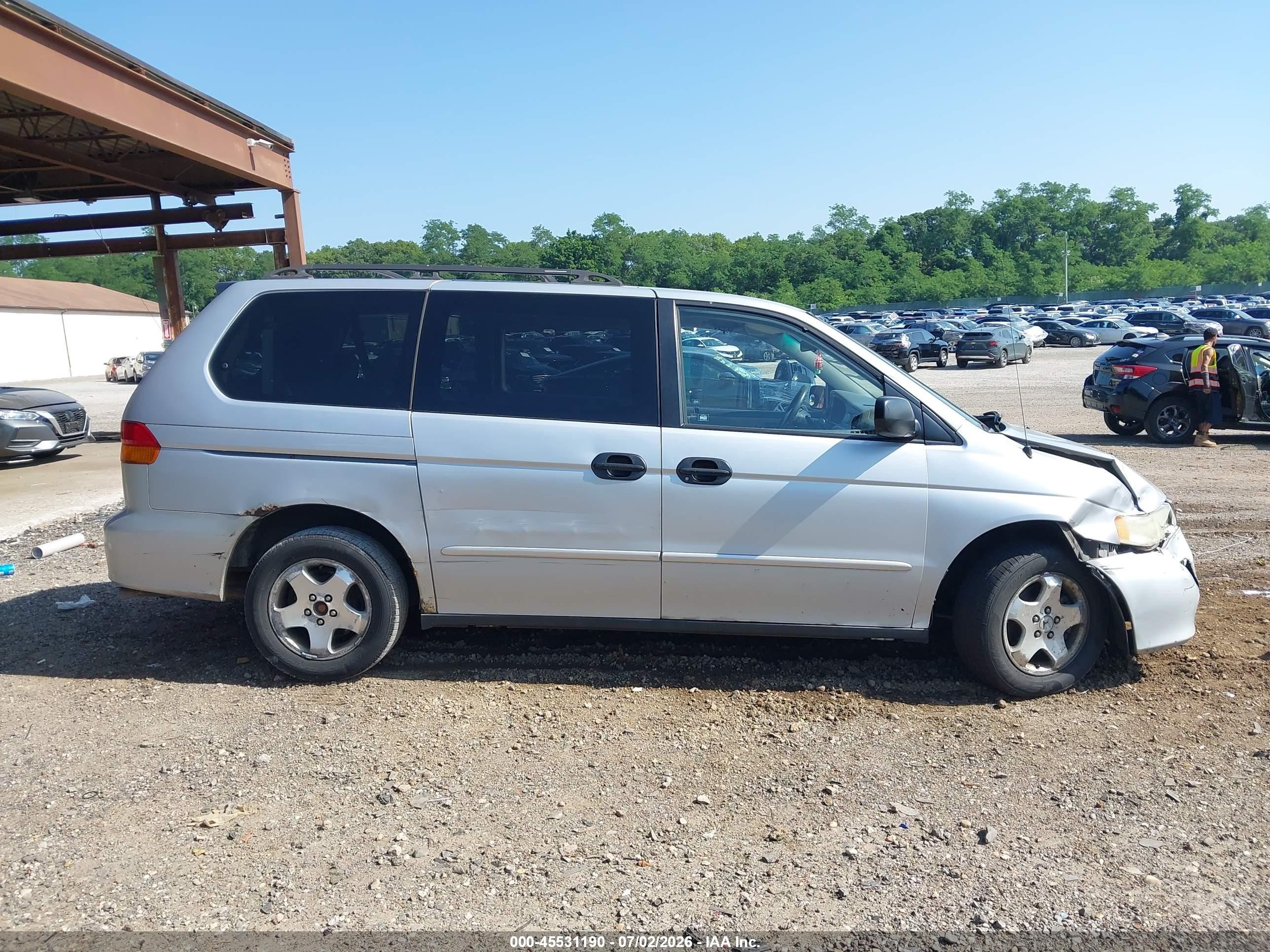 2002 Honda Odyssey Lx Gray vin: 2HKRL18552H580999