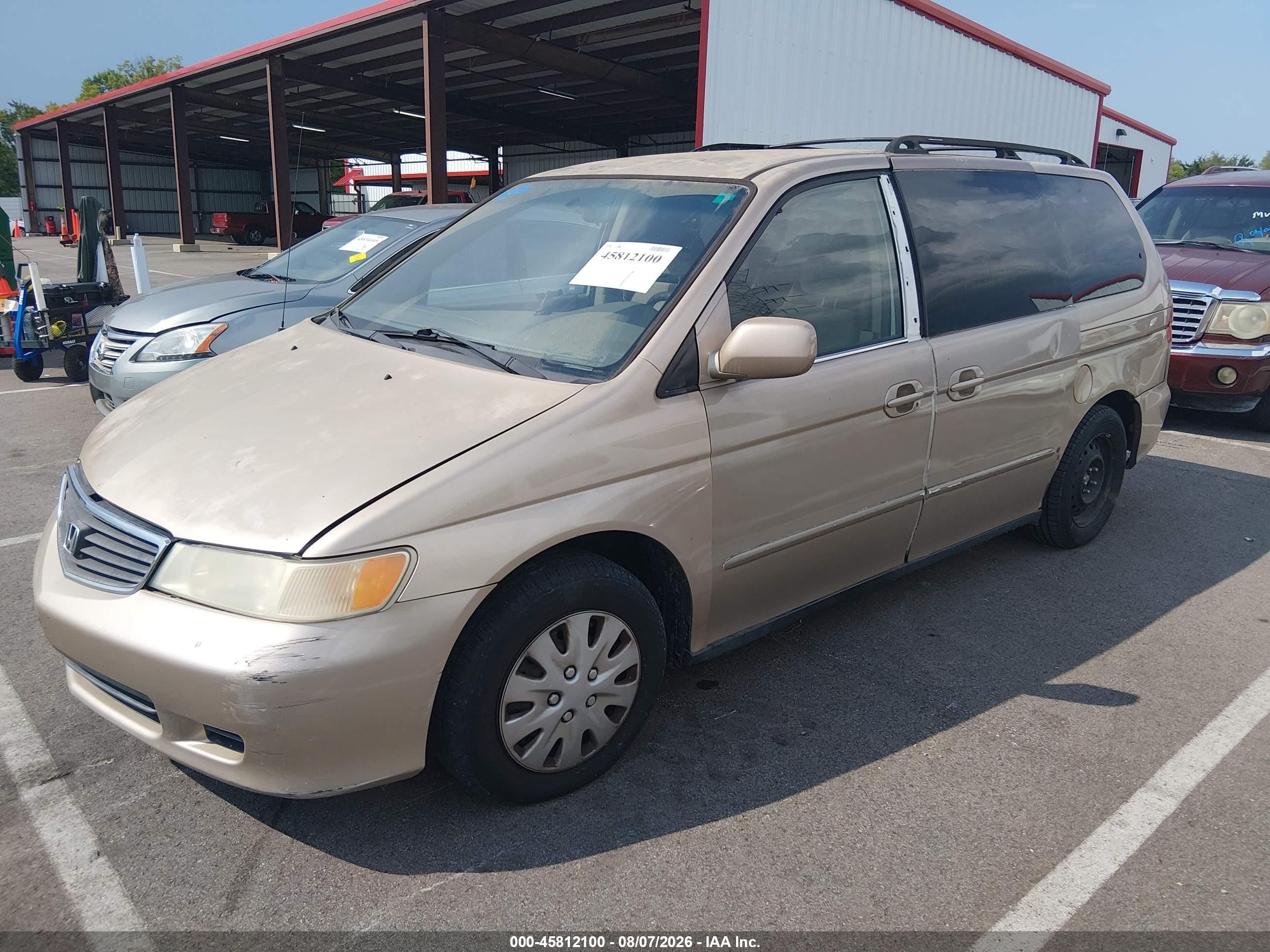 2001 Honda Odyssey Lx Золотой vin: 2HKRL18561H534984