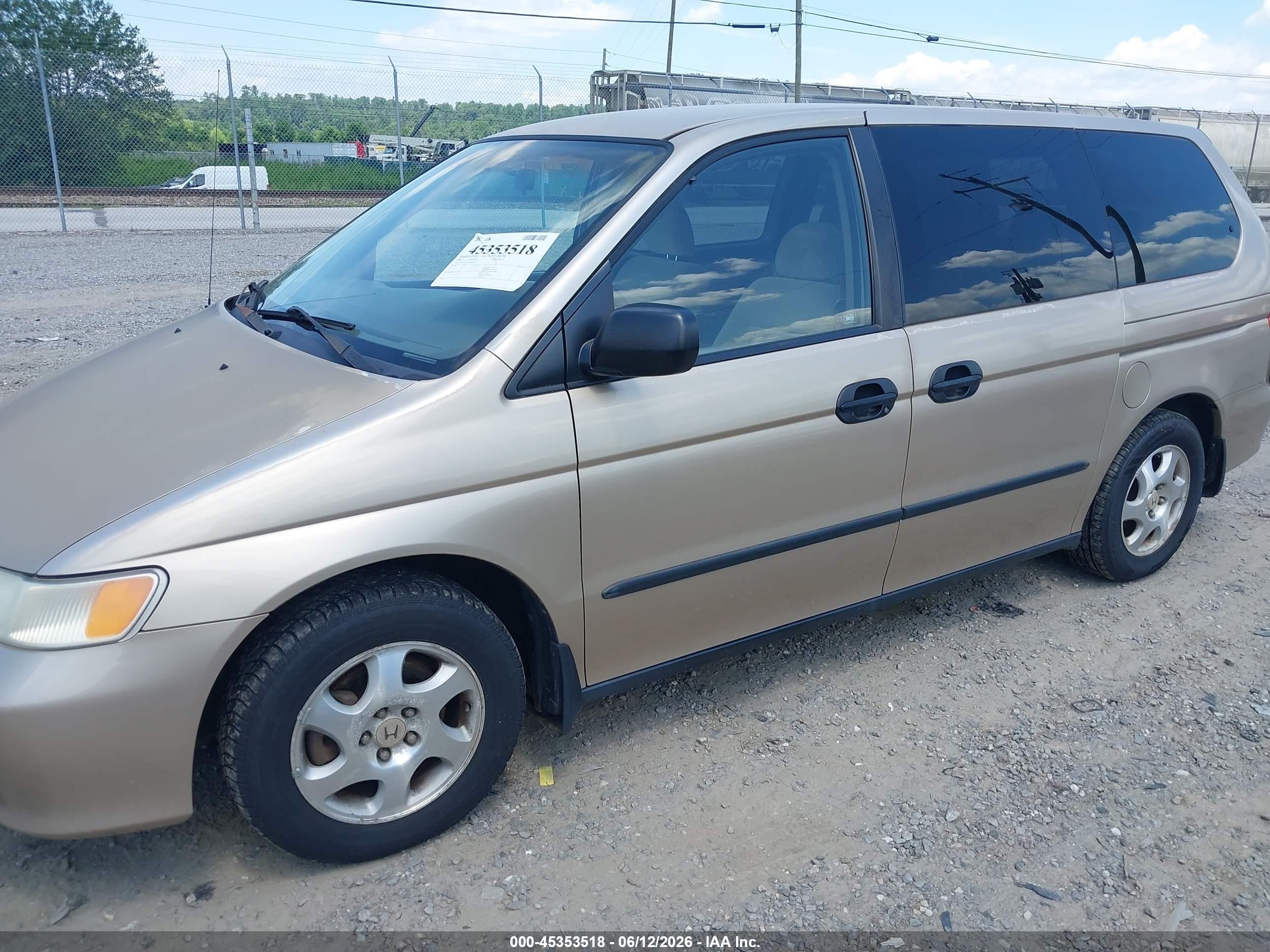 2001 Honda Odyssey Lx Gold vin: 2HKRL18591H544554