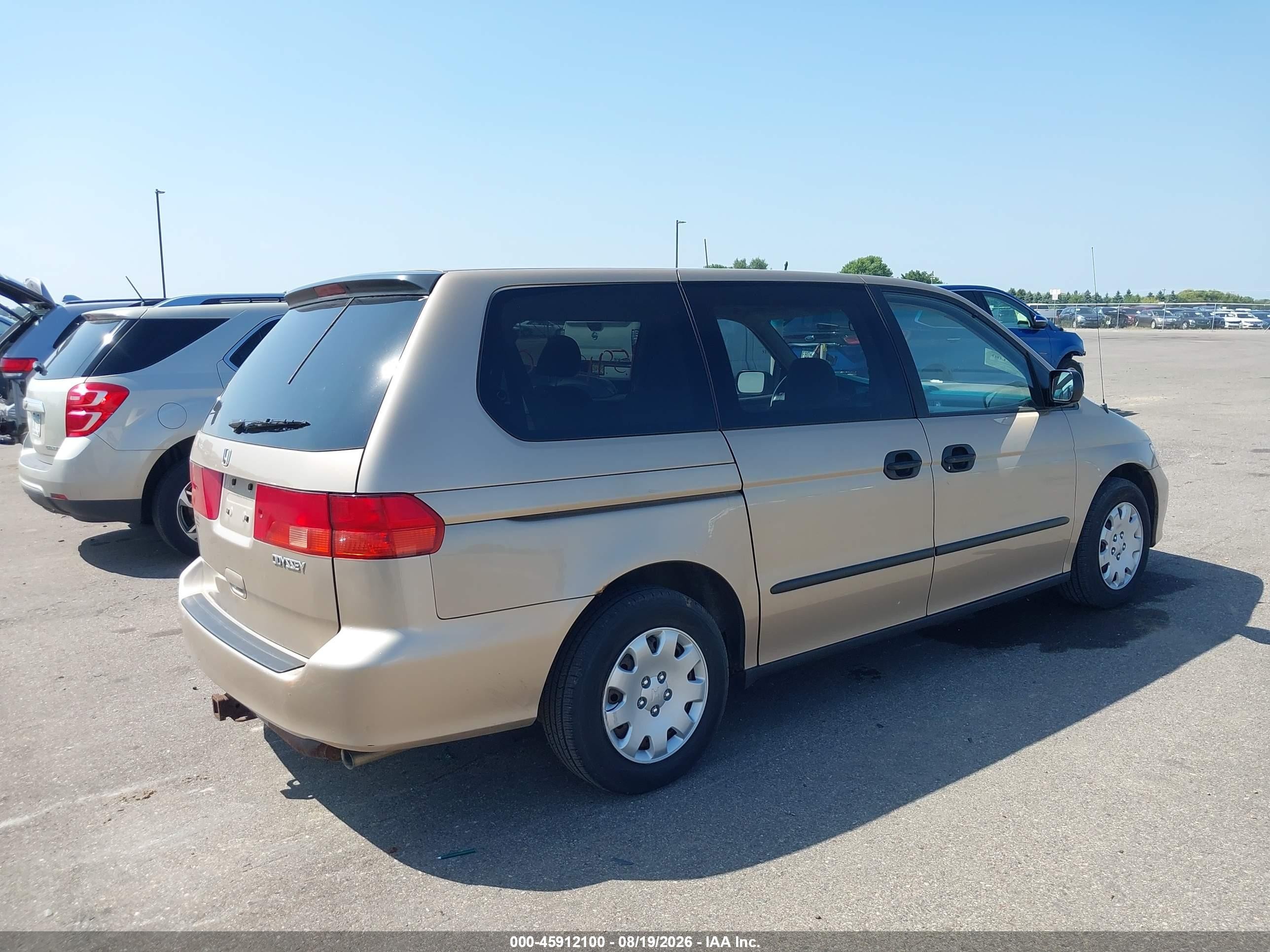 2001 Honda Odyssey Lx Gold vin: 2HKRL18591H596735