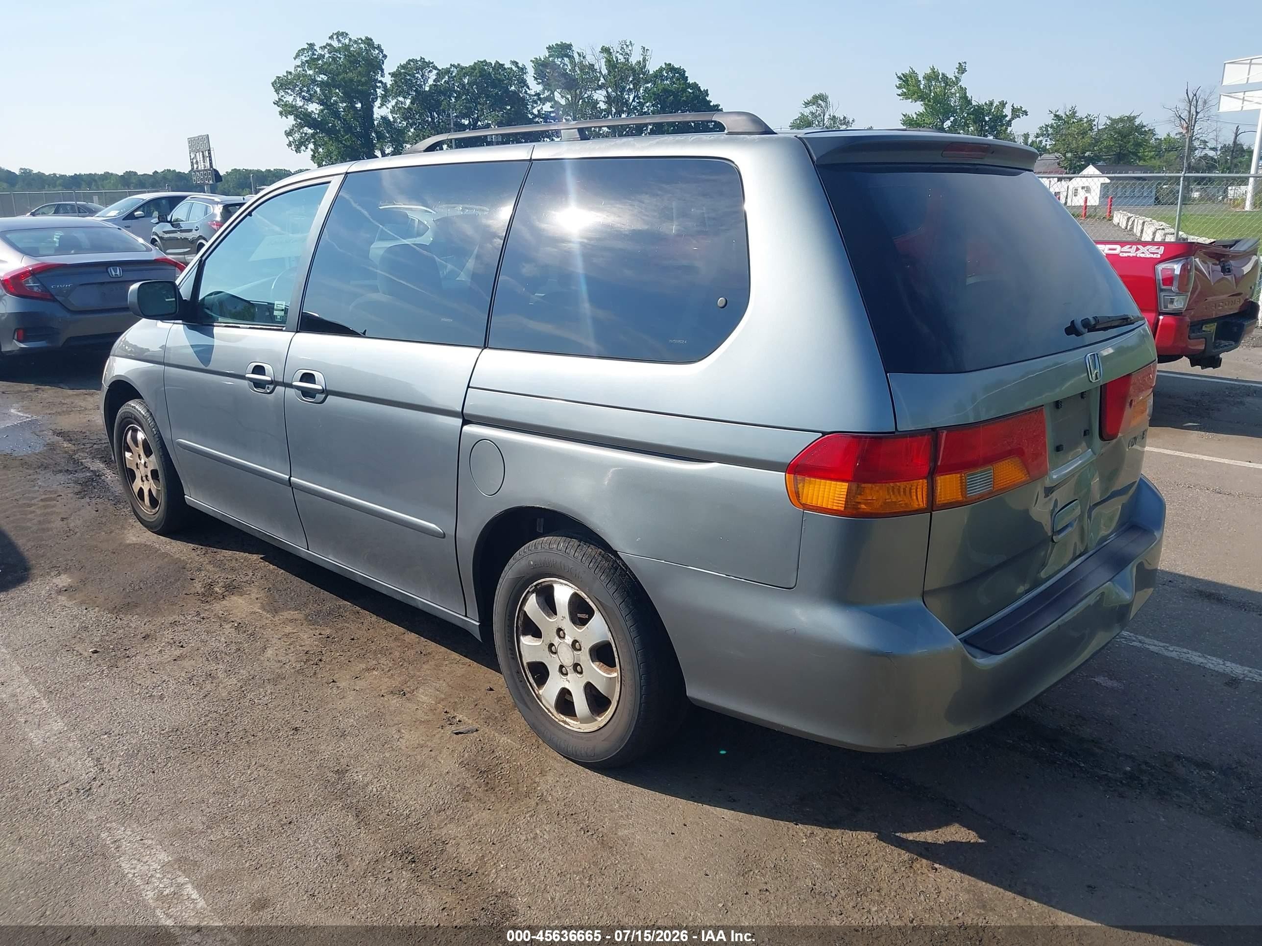 2002 Honda Odyssey Ex Gray vin: 2HKRL18602H502624