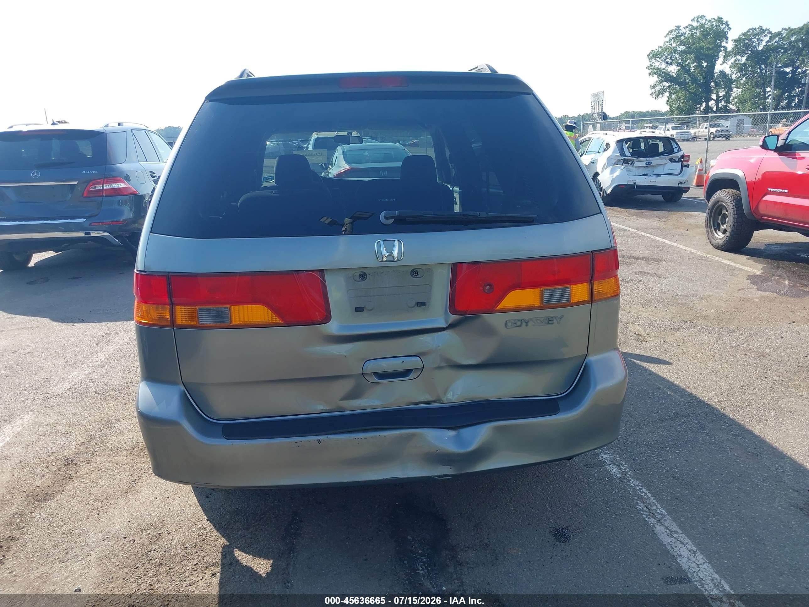 2002 Honda Odyssey Ex Gray vin: 2HKRL18602H502624