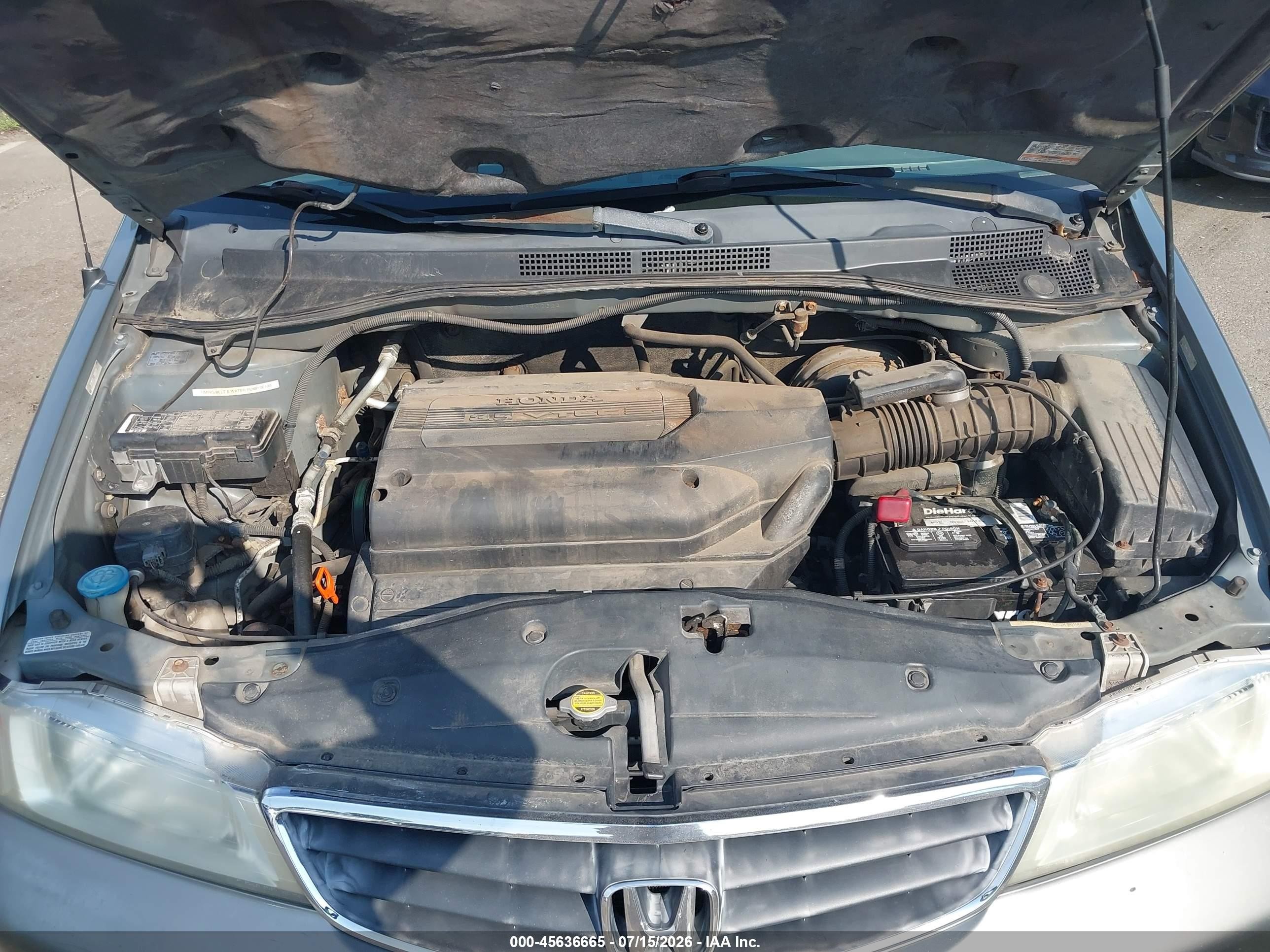 2002 Honda Odyssey Ex Gray vin: 2HKRL18602H502624