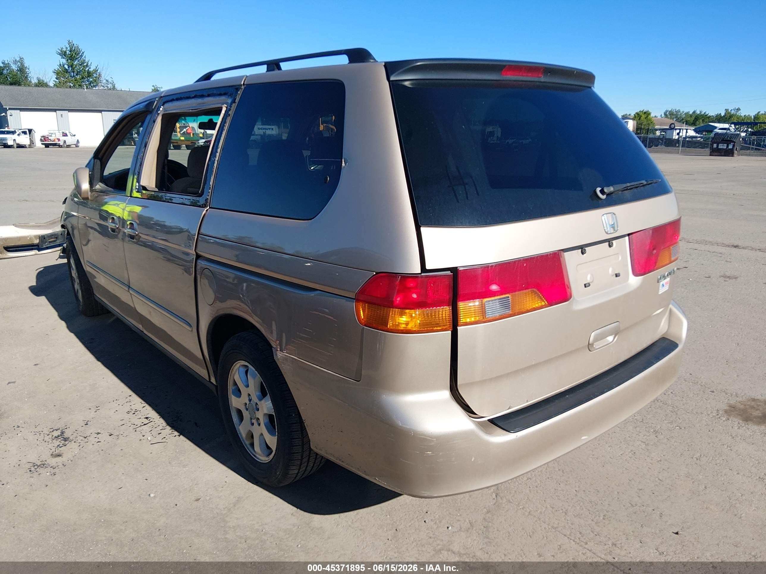 2002 Honda Odyssey Ex Tan vin: 2HKRL18602H504891
