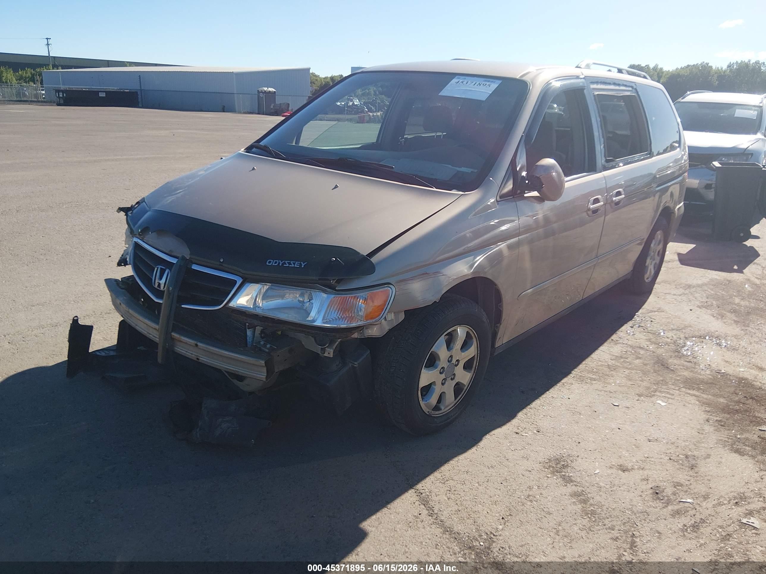 2002 Honda Odyssey Ex Tan vin: 2HKRL18602H504891