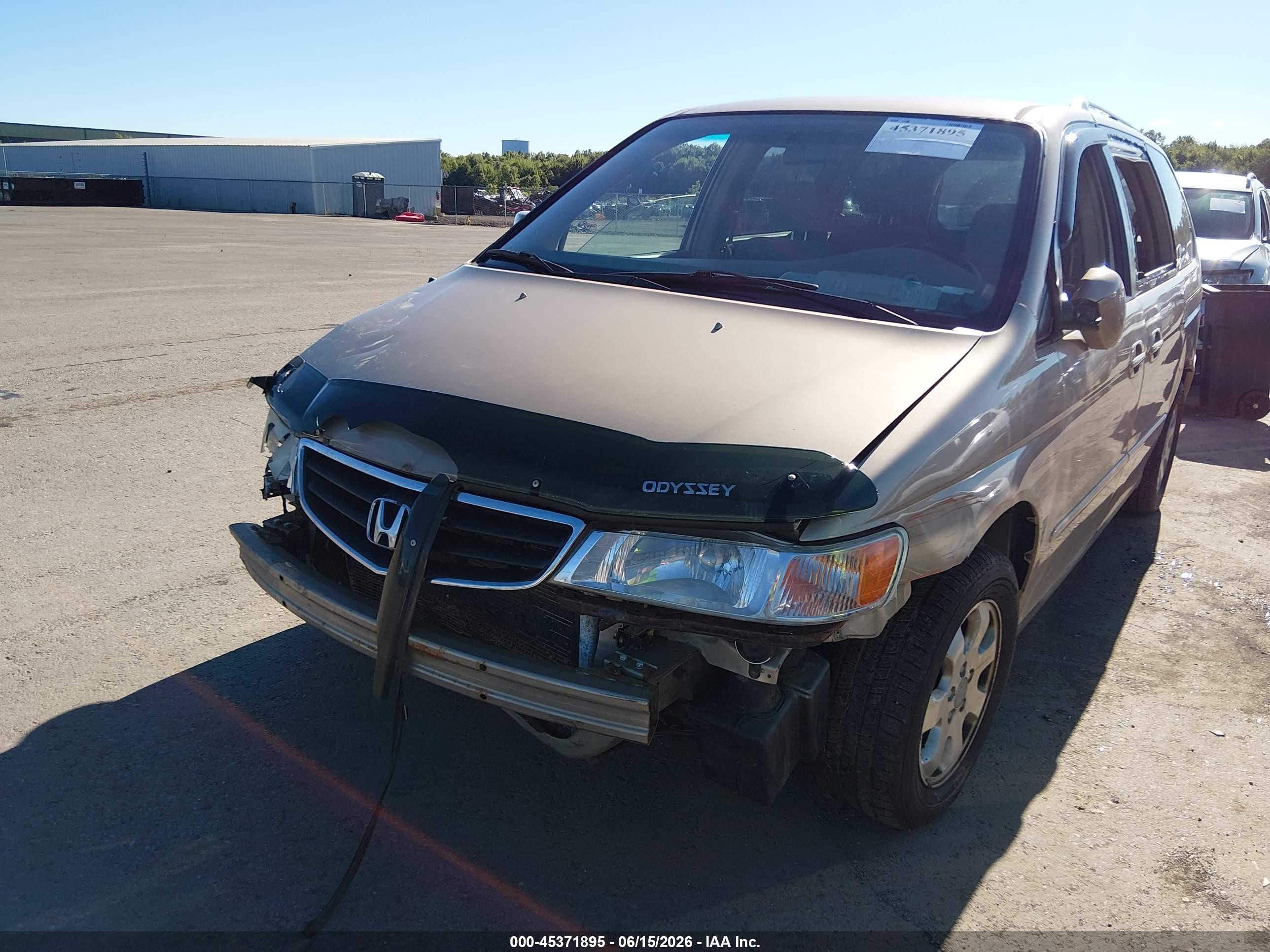 2002 Honda Odyssey Ex Tan vin: 2HKRL18602H504891