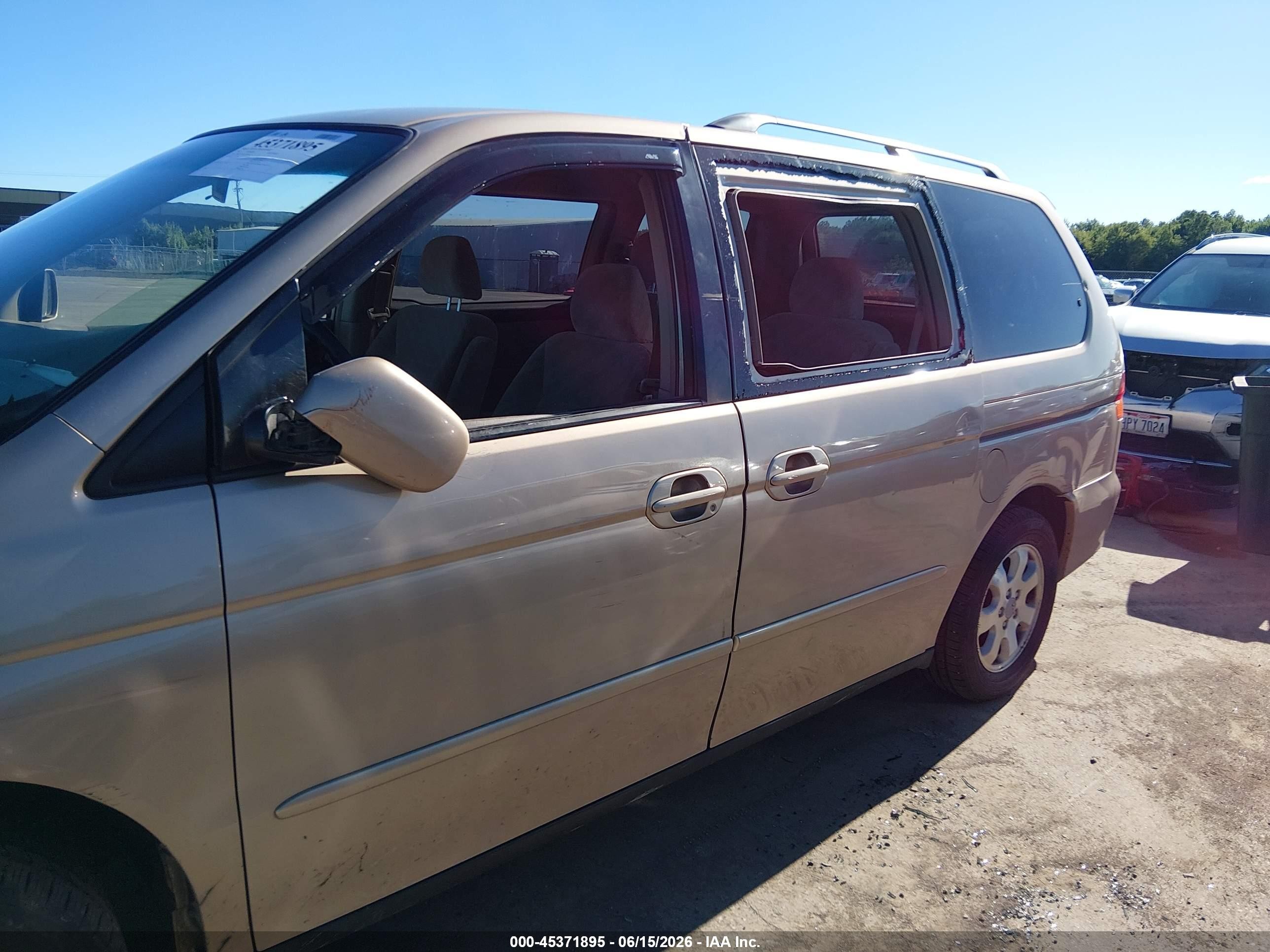 2002 Honda Odyssey Ex Tan vin: 2HKRL18602H504891
