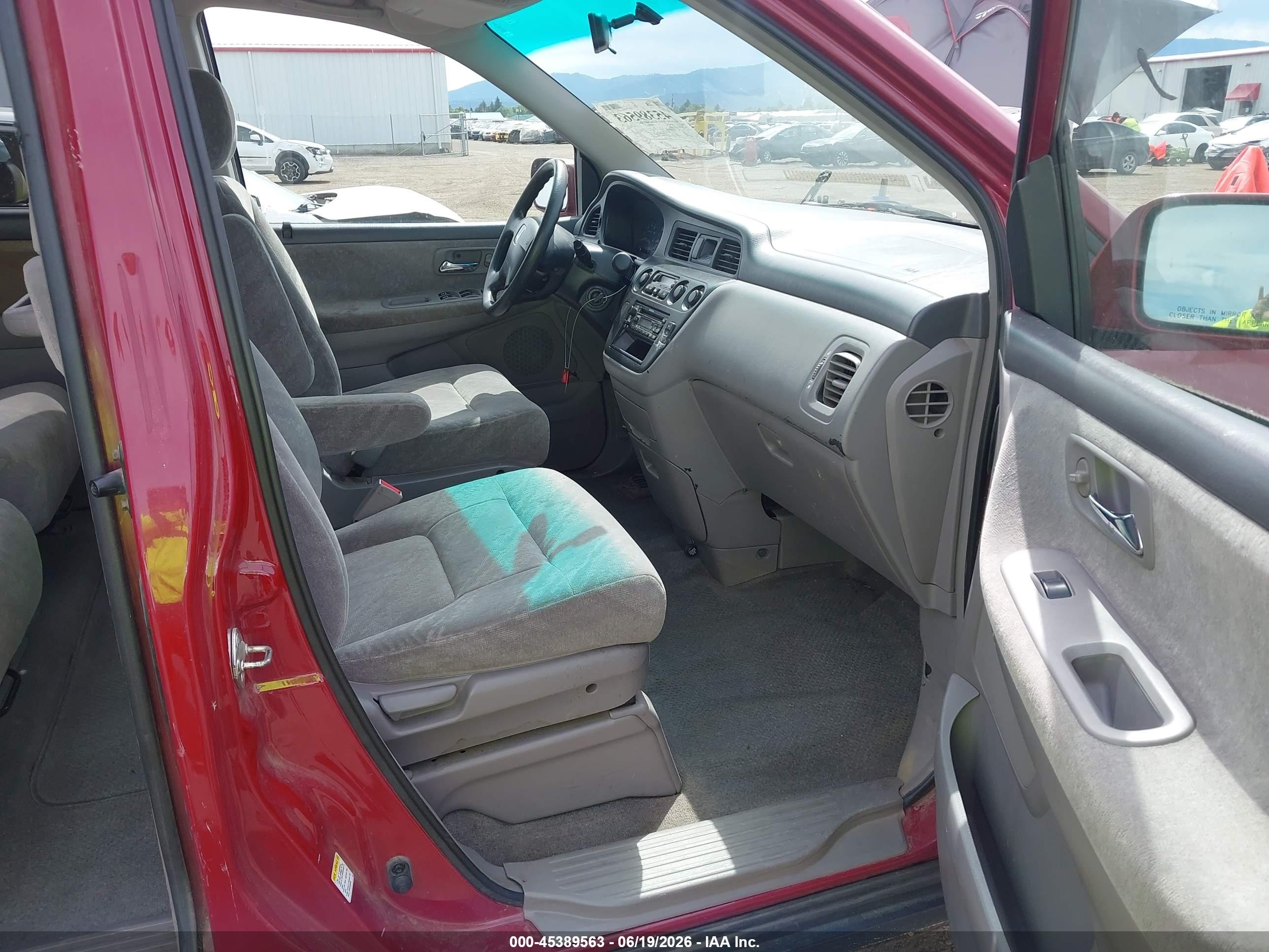 2002 Honda Odyssey Ex Red vin: 2HKRL18602H515695
