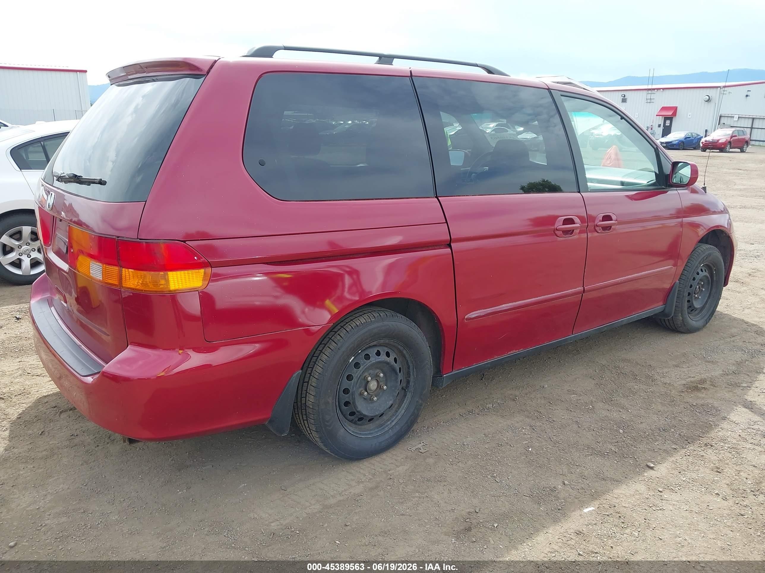 2002 Honda Odyssey Ex Red vin: 2HKRL18602H515695