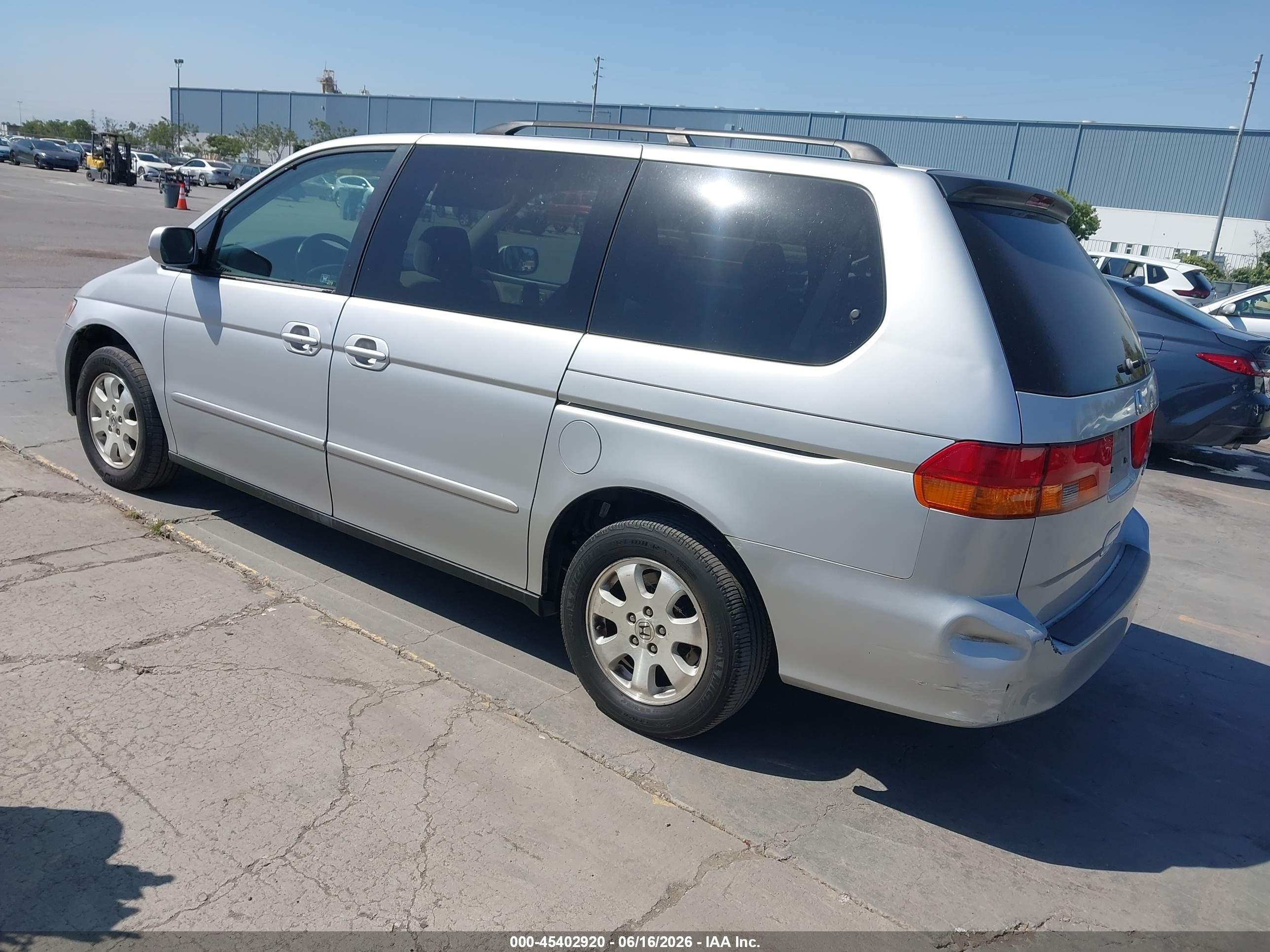 2002 Honda Odyssey Ex Silver vin: 2HKRL18602H533243