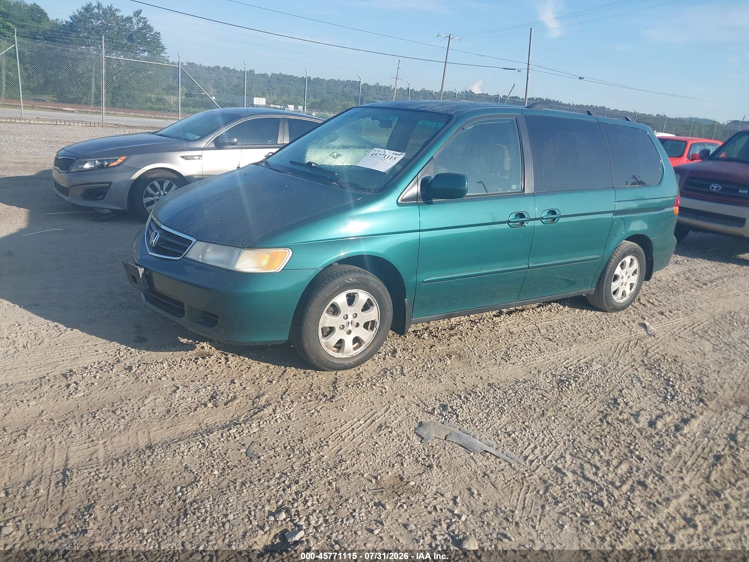 2002 Honda Odyssey Ex Green vin: 2HKRL18602H558126