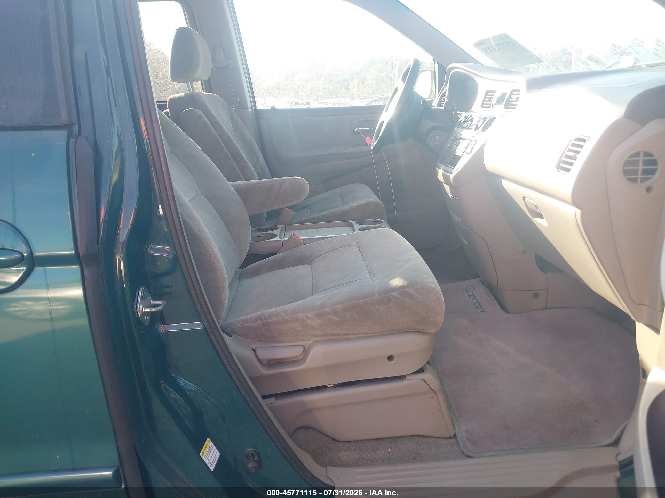 2002 Honda Odyssey Ex Green vin: 2HKRL18602H558126