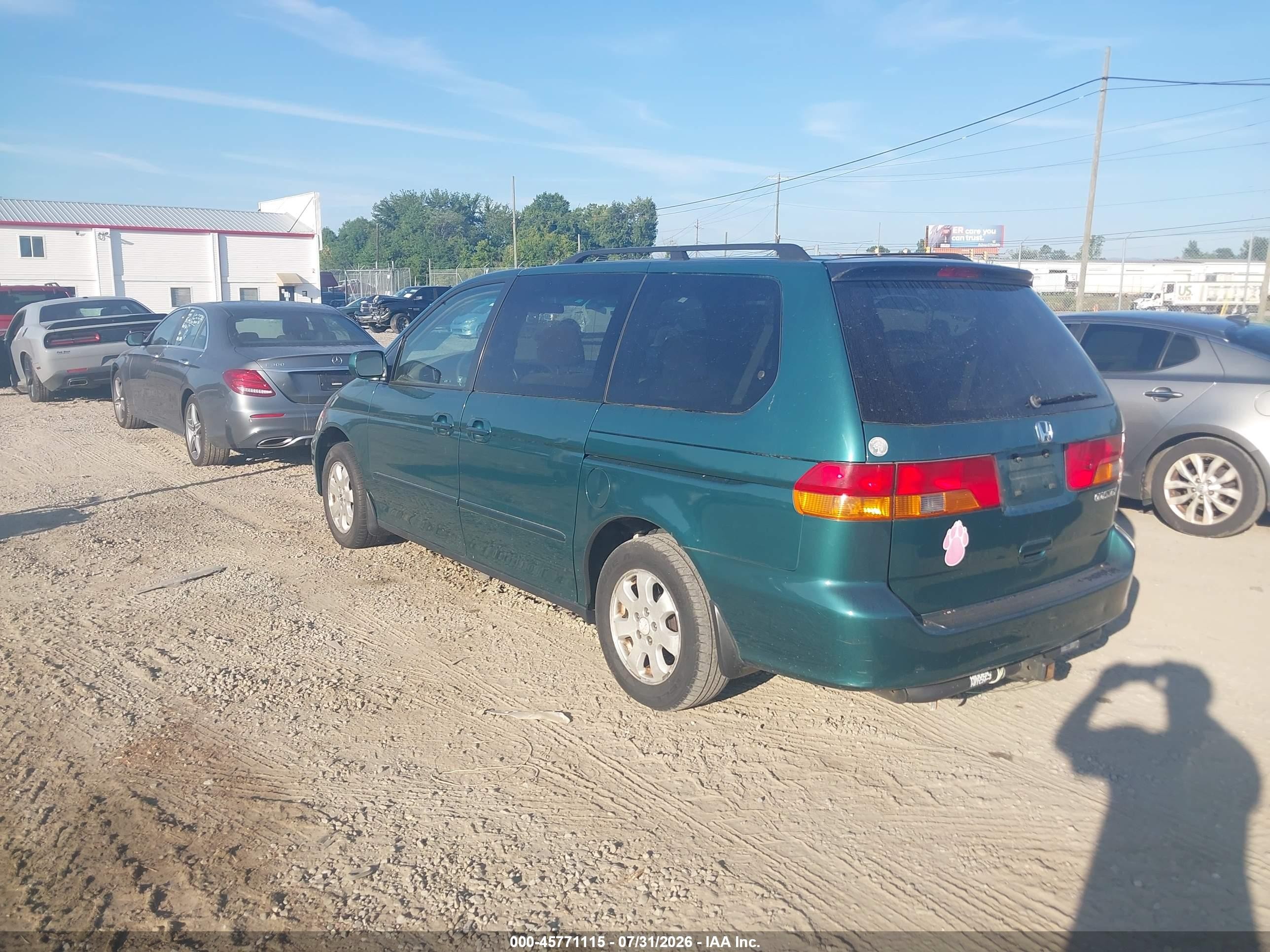 2002 Honda Odyssey Ex Green vin: 2HKRL18602H558126