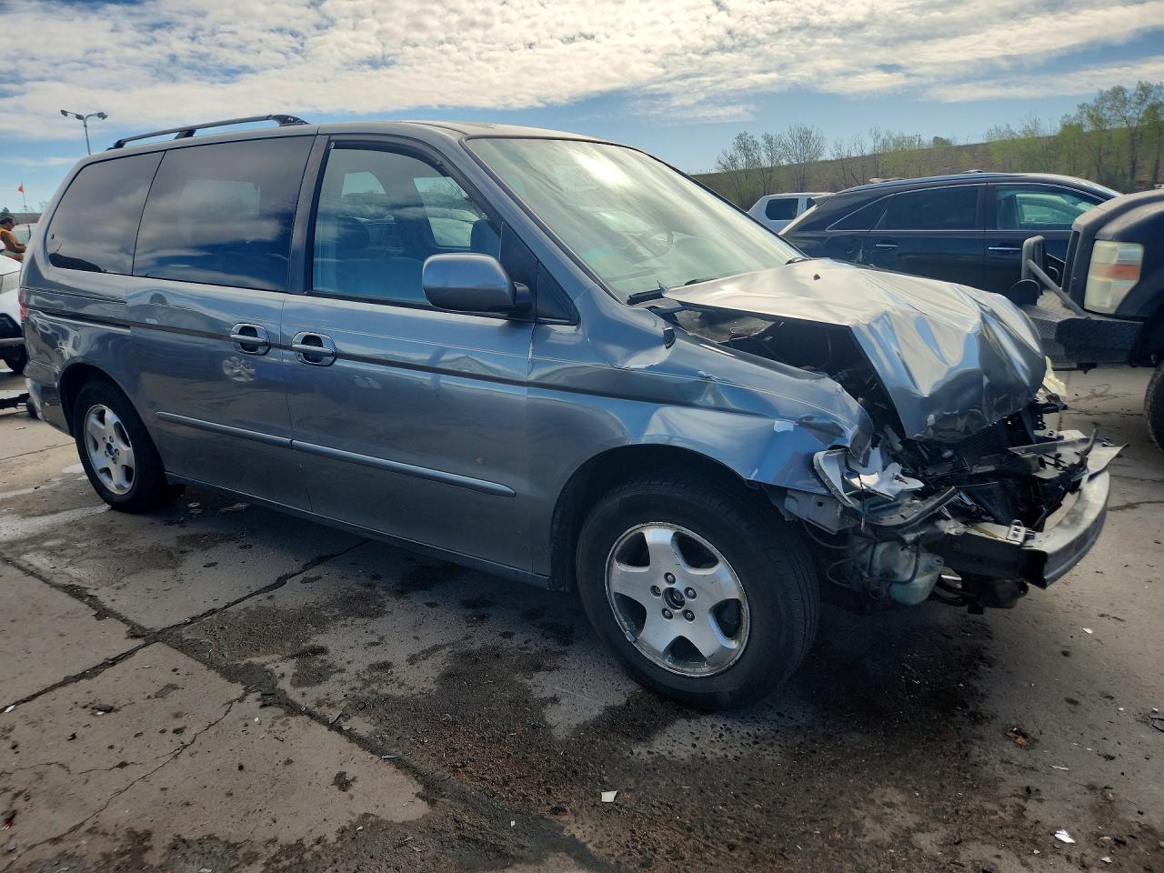 2001 Honda Odyssey Ex Silver vin: 2HKRL18611H616355