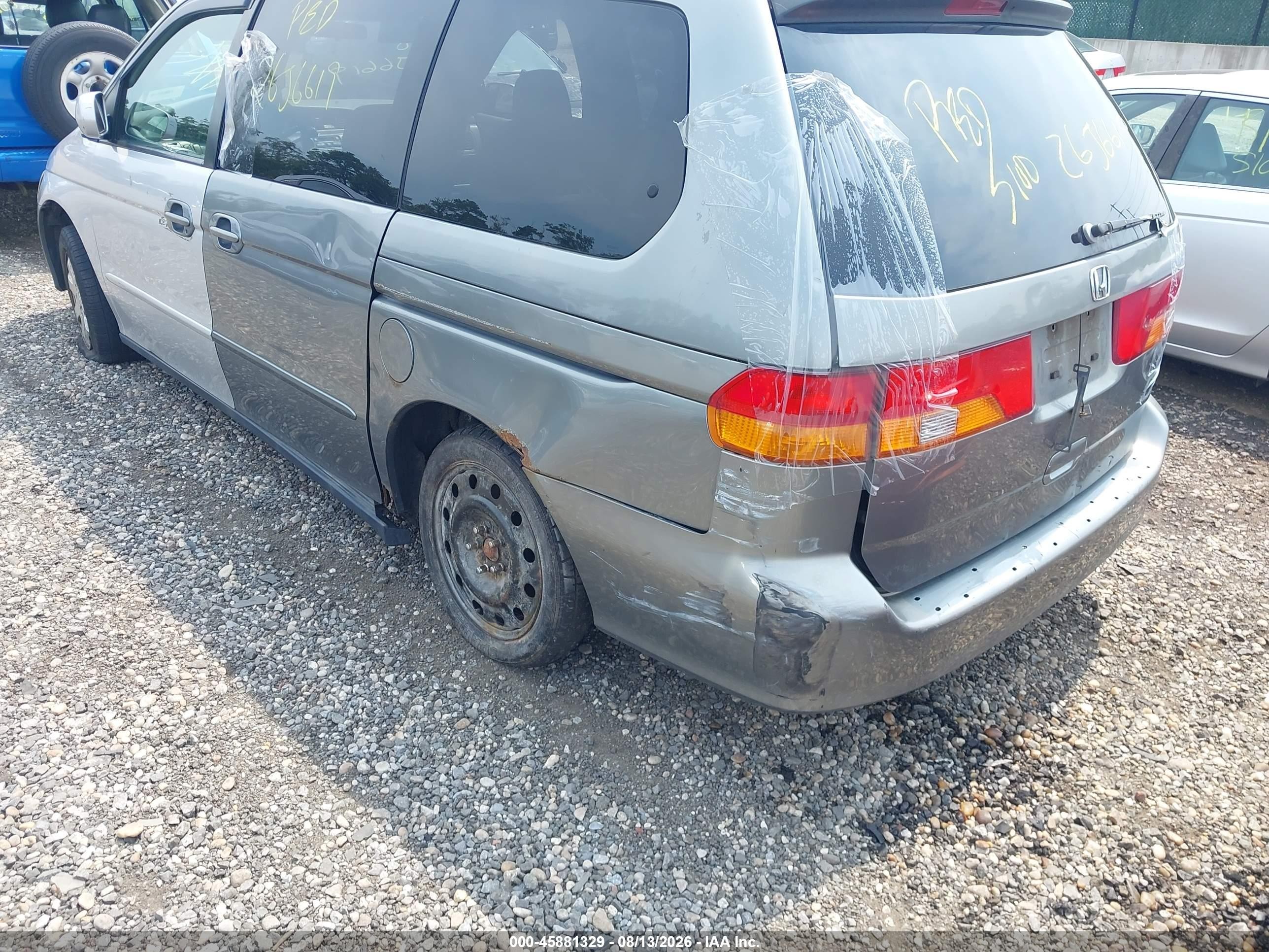 2002 Honda Odyssey Ex Gray vin: 2HKRL18612H543926