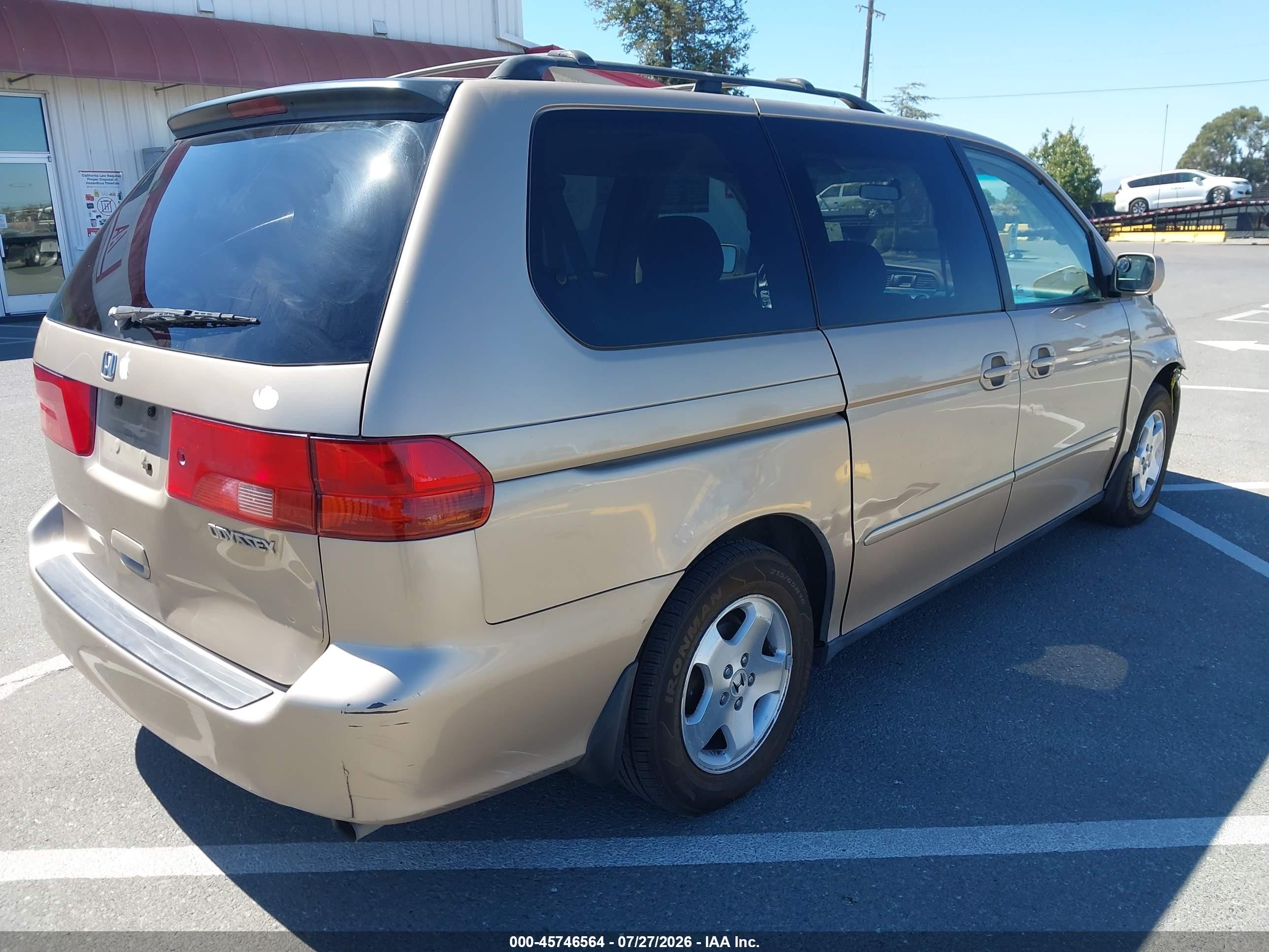 2000 Honda Odyssey Ex Gold vin: 2HKRL1861YH620058