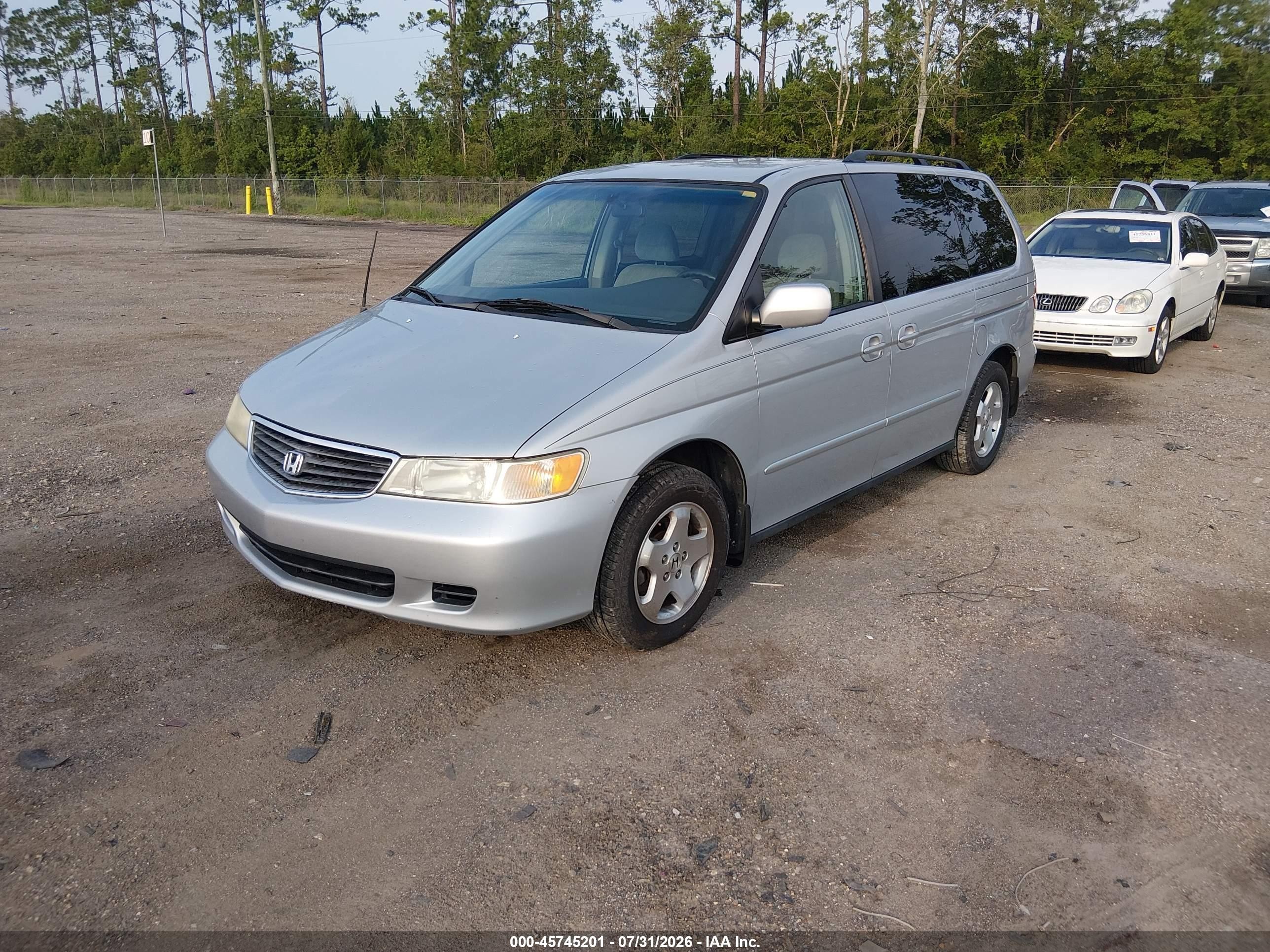 2001 Honda Odyssey Ex Silver vin: 2HKRL18621H601816