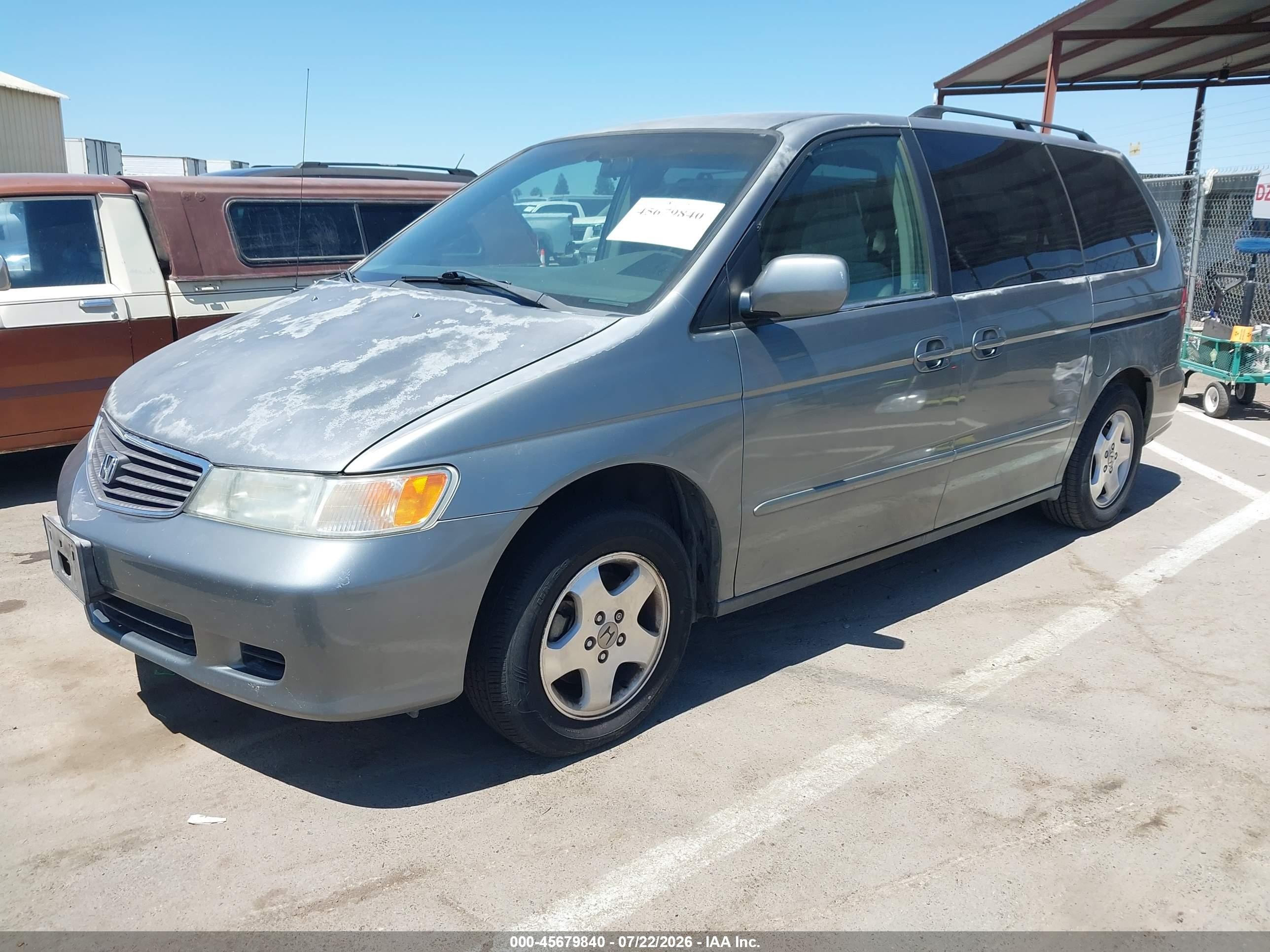 2001 Honda Odyssey Ex Green vin: 2HKRL18631H620441